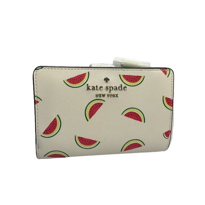 Kate Spade Staci Watermelon Party Medium L-Zip Card Holder