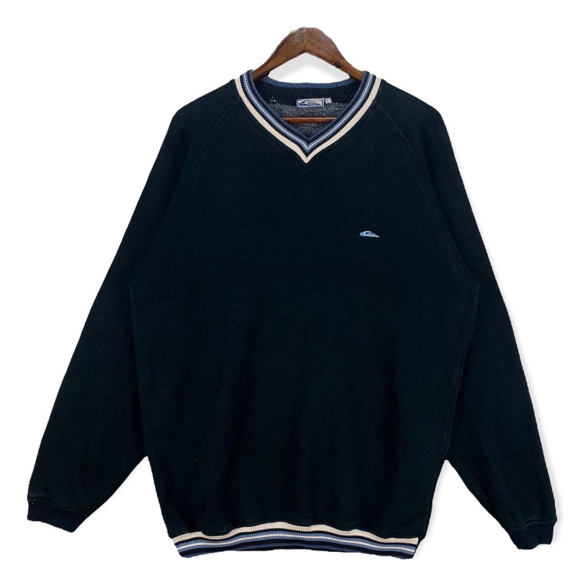 Quiksilver Vintage Quiksilver Vneck Sweatshirt Size US L / EU 52-54 / 3 - 1 Thumbnail