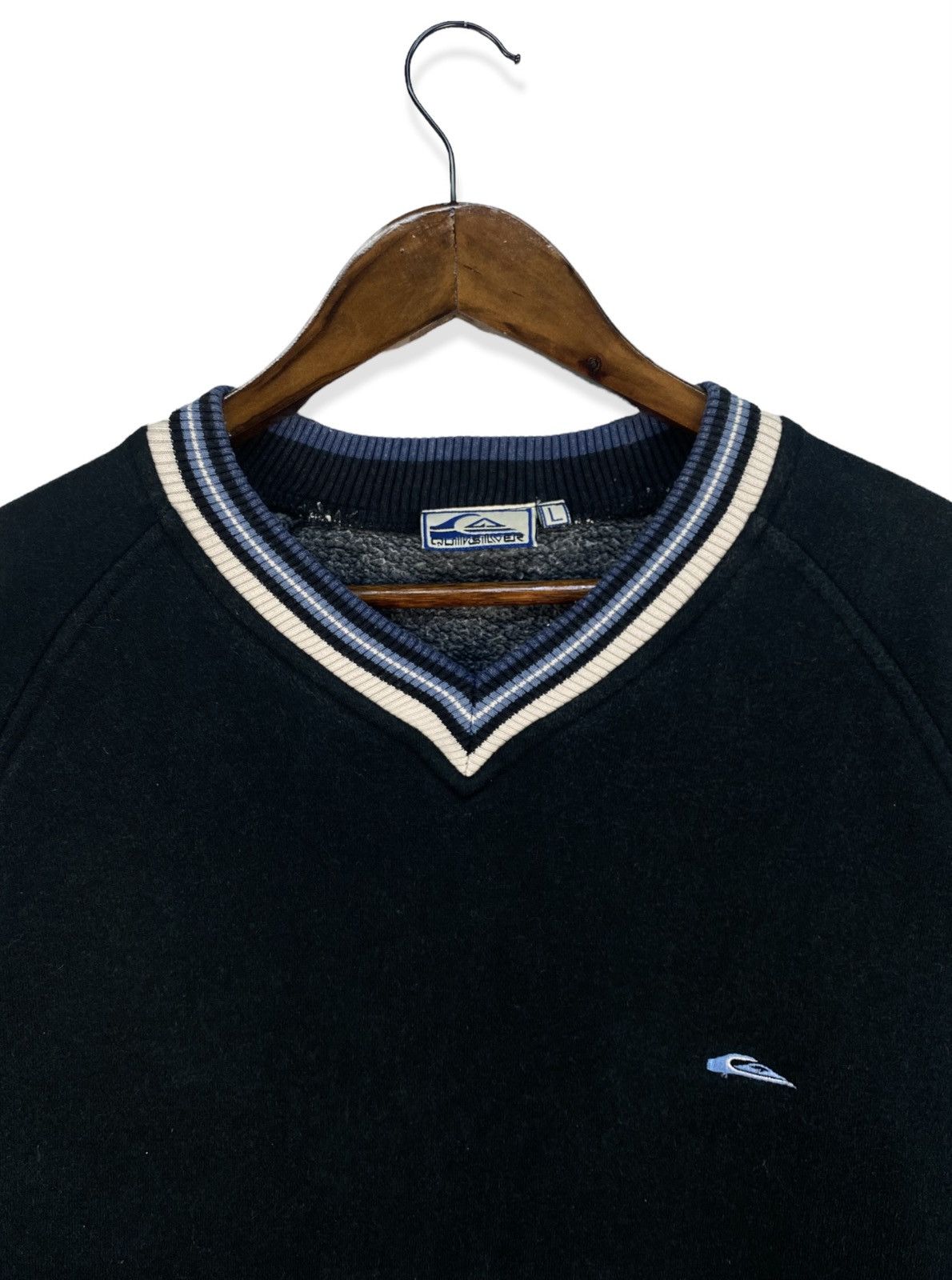Quiksilver Vintage Quiksilver Vneck Sweatshirt Size US L / EU 52-54 / 3 - 2 Thumbnail