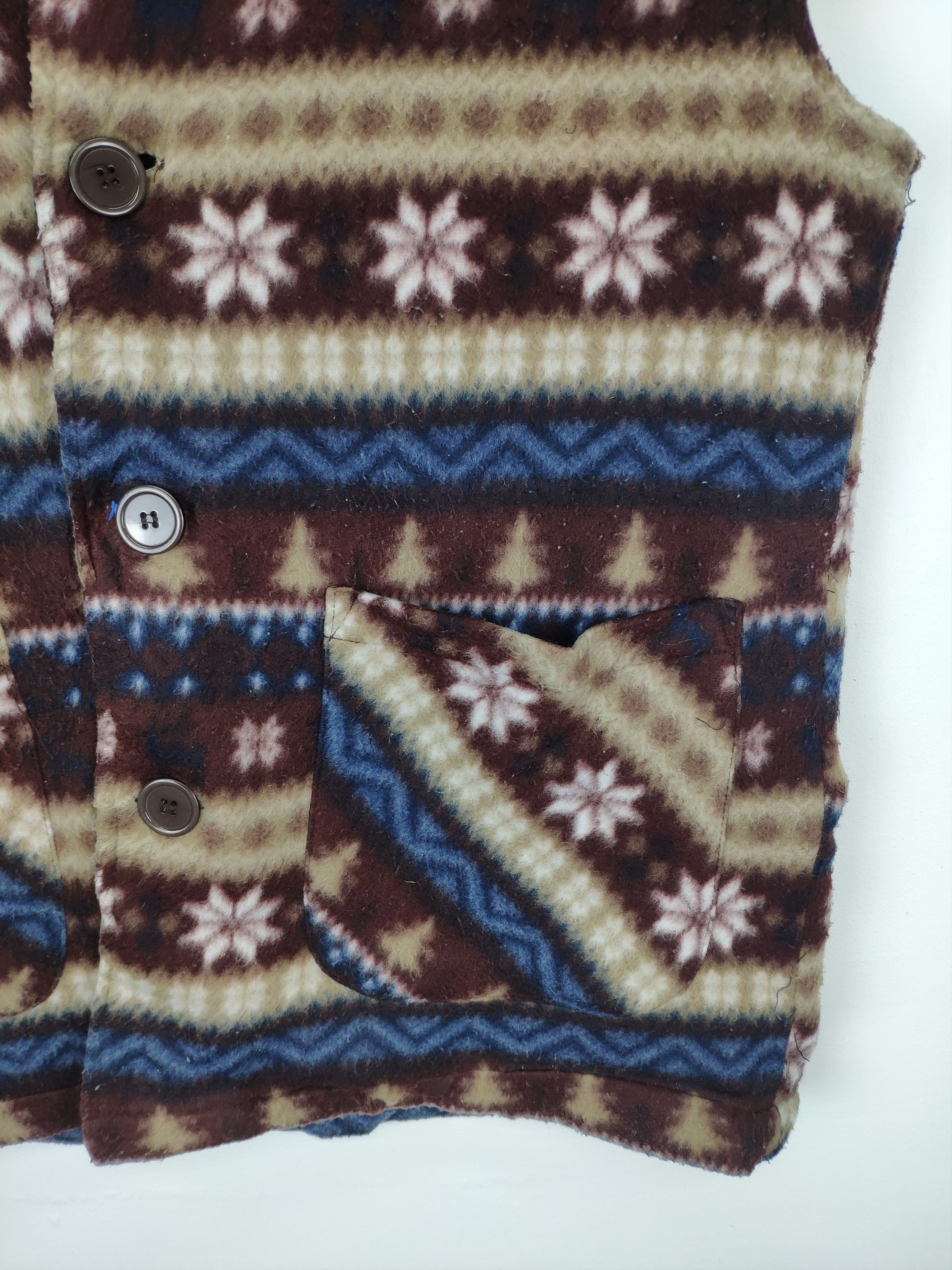 Japanese Brand × Vintage Vintage Fleece Vest Native Navajo Print Size US M / EU 48-50 / 2 - 5 Thumbnail