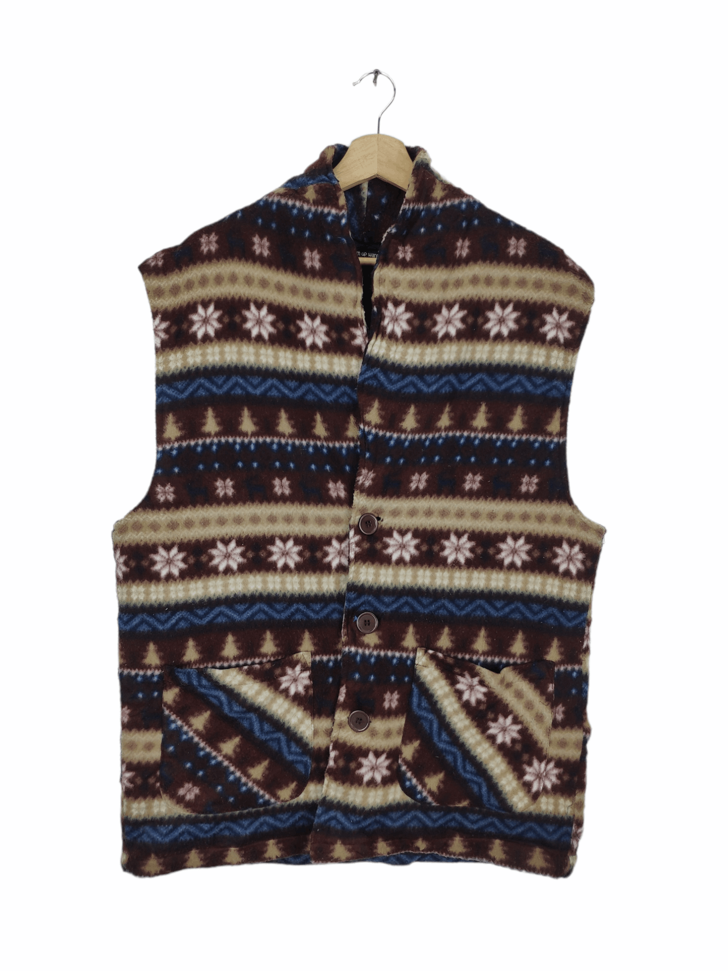 Japanese Brand × Vintage Vintage Fleece Vest Native Navajo Print Size US M / EU 48-50 / 2 - 1 Thumbnail