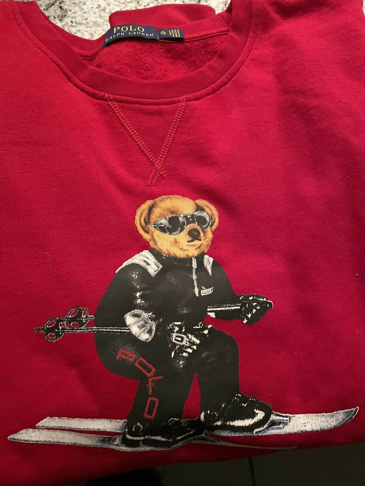 POLO RALPH LAUREN RED SKI-BEAR SWEATSHIRT XXL