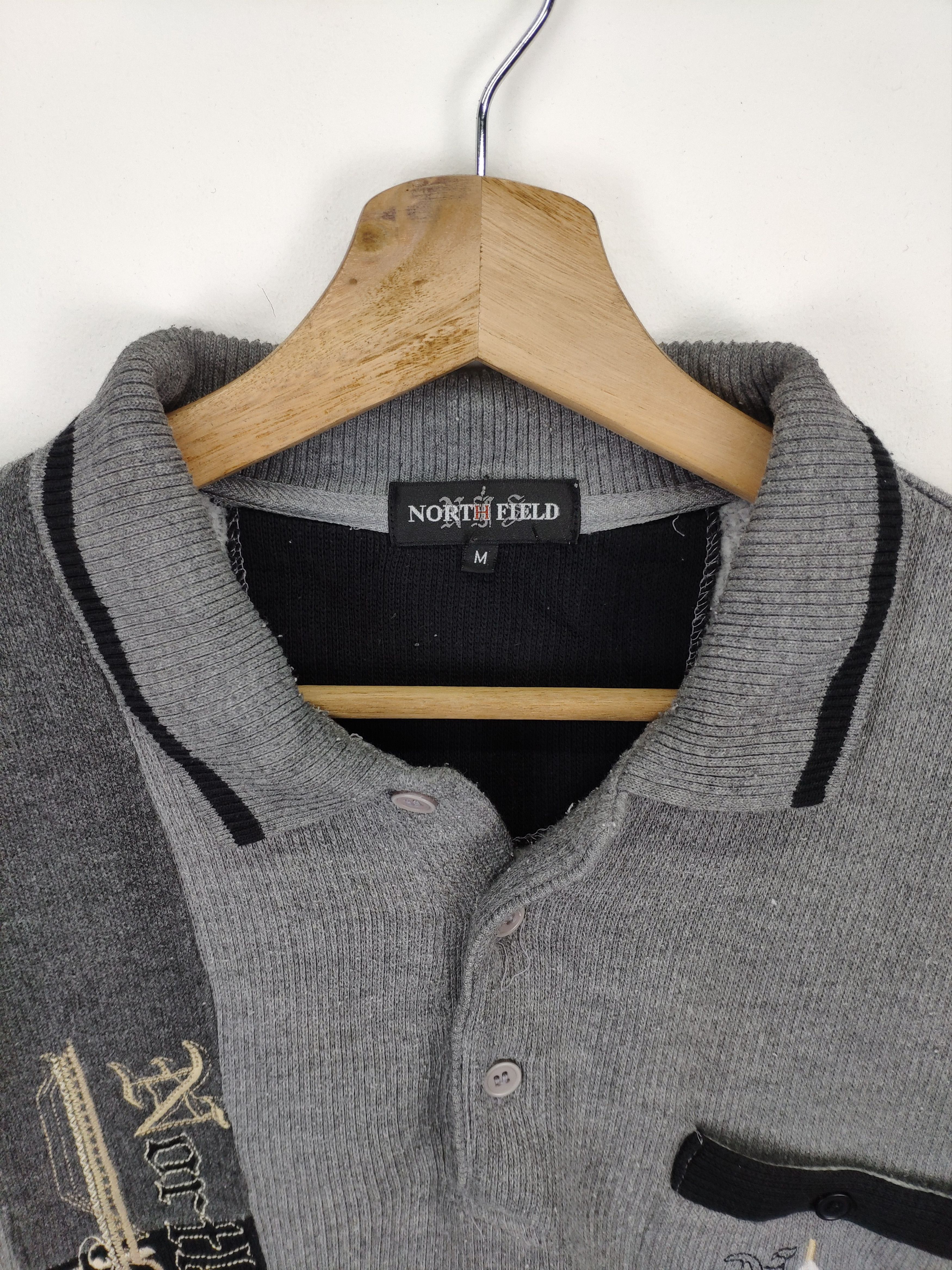 Japanese Brand × Vintage Vintage Polo Shirt Long Sleeve by North Field Size US M / EU 48-50 / 2 - 9 Thumbnail