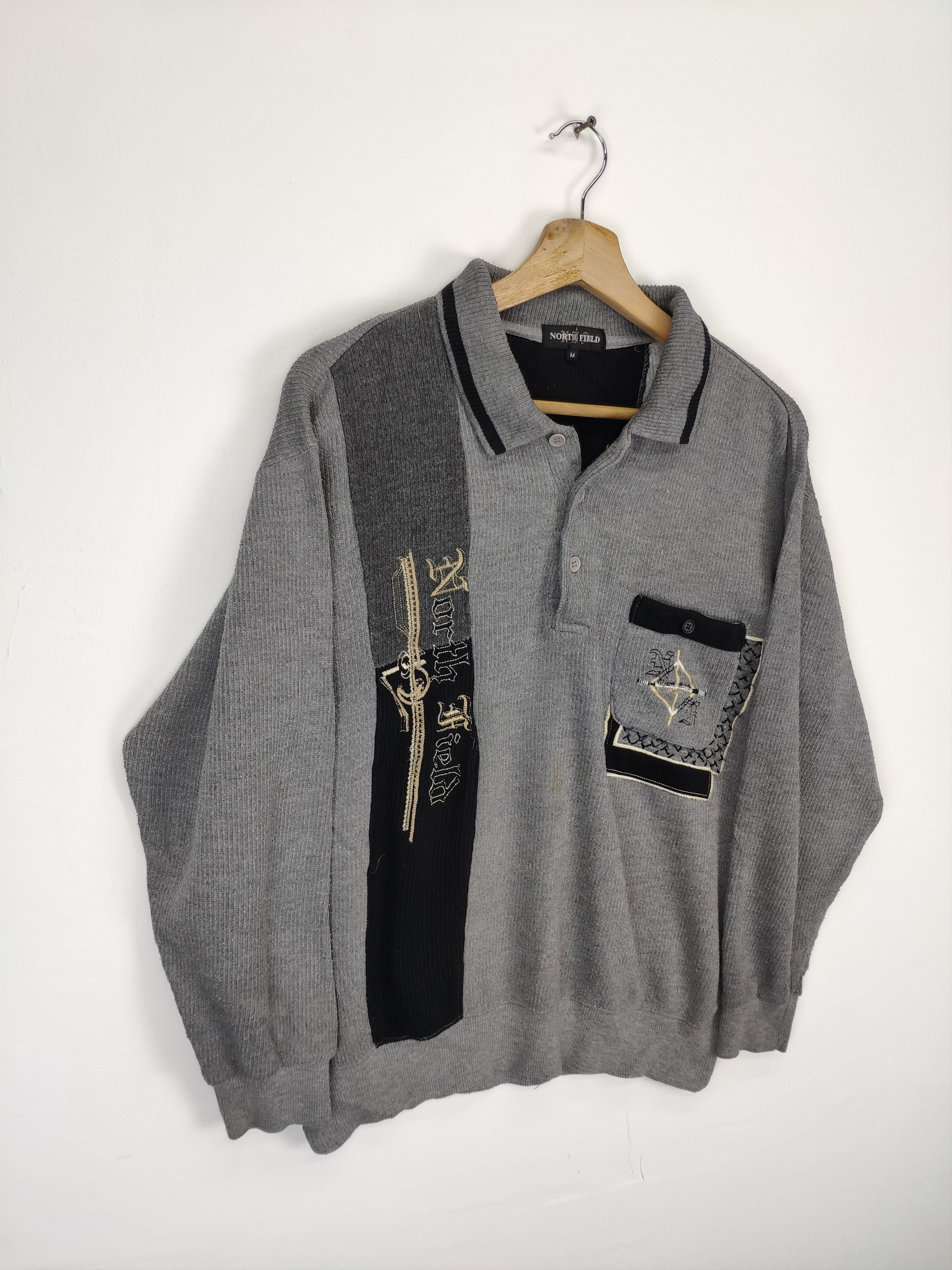 Japanese Brand × Vintage Vintage Polo Shirt Long Sleeve by North Field Size US M / EU 48-50 / 2 - 3 Thumbnail