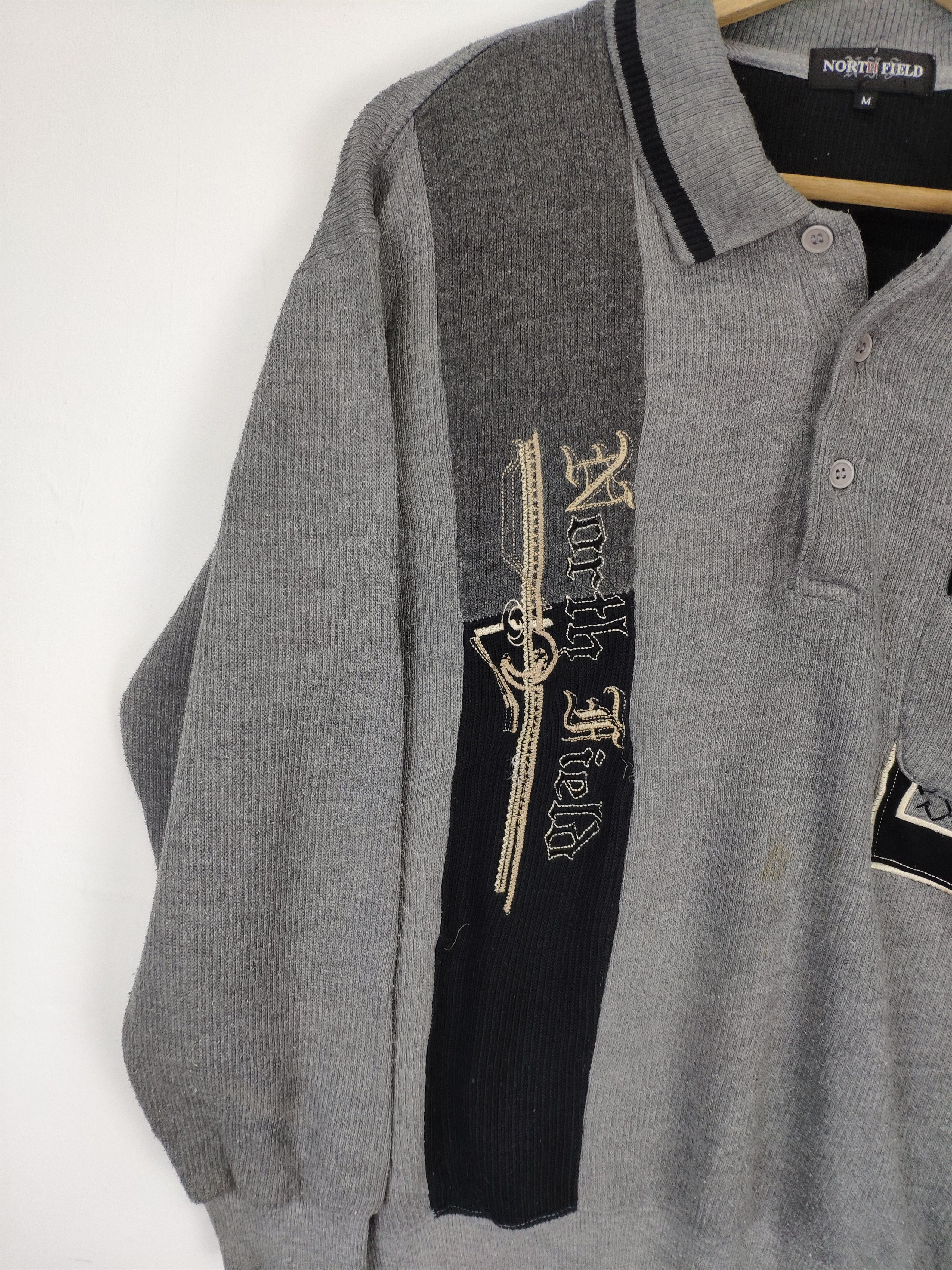 Japanese Brand × Vintage Vintage Polo Shirt Long Sleeve by North Field Size US M / EU 48-50 / 2 - 7 Thumbnail