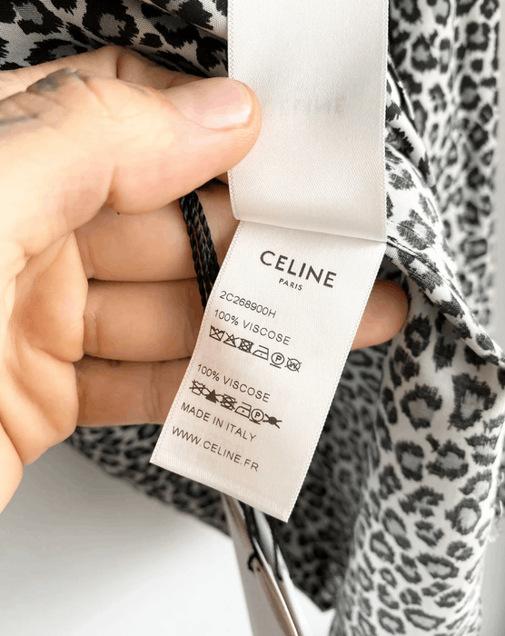 Celine Celine SS20 Silky NEW Babycat Leopard Camp Collar Shirt Size US M / EU 48-50 / 2 - 9 Preview