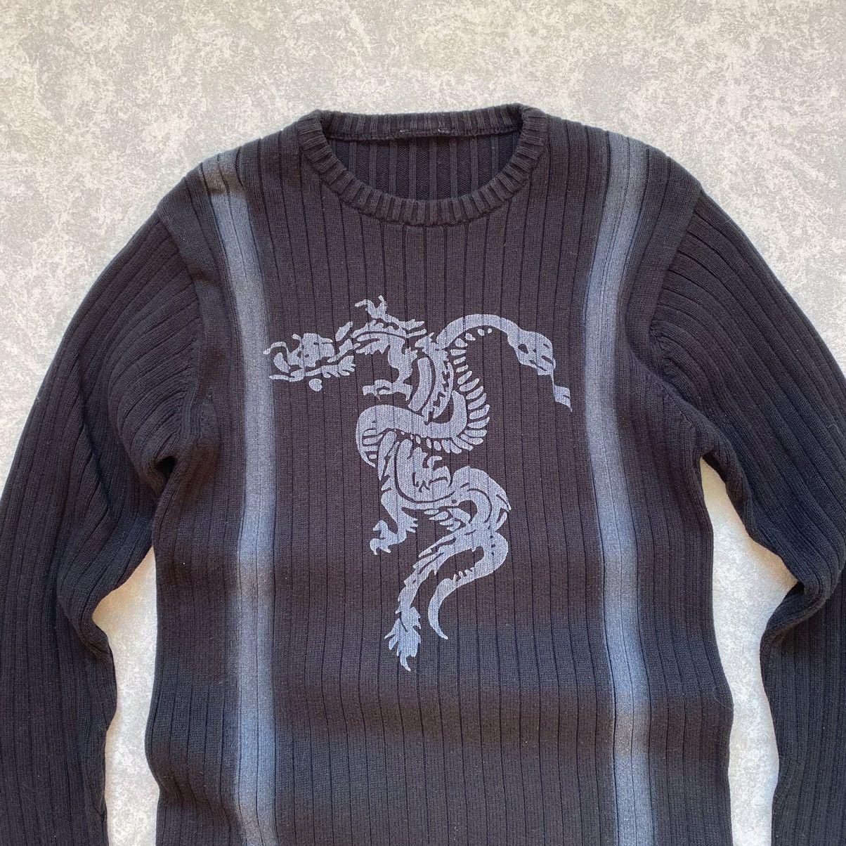 Vintage Vintage Japanese Brand Dragon Sweater y2k Stripe APC Style Size US M / EU 48-50 / 2 - 2 Thumbnail