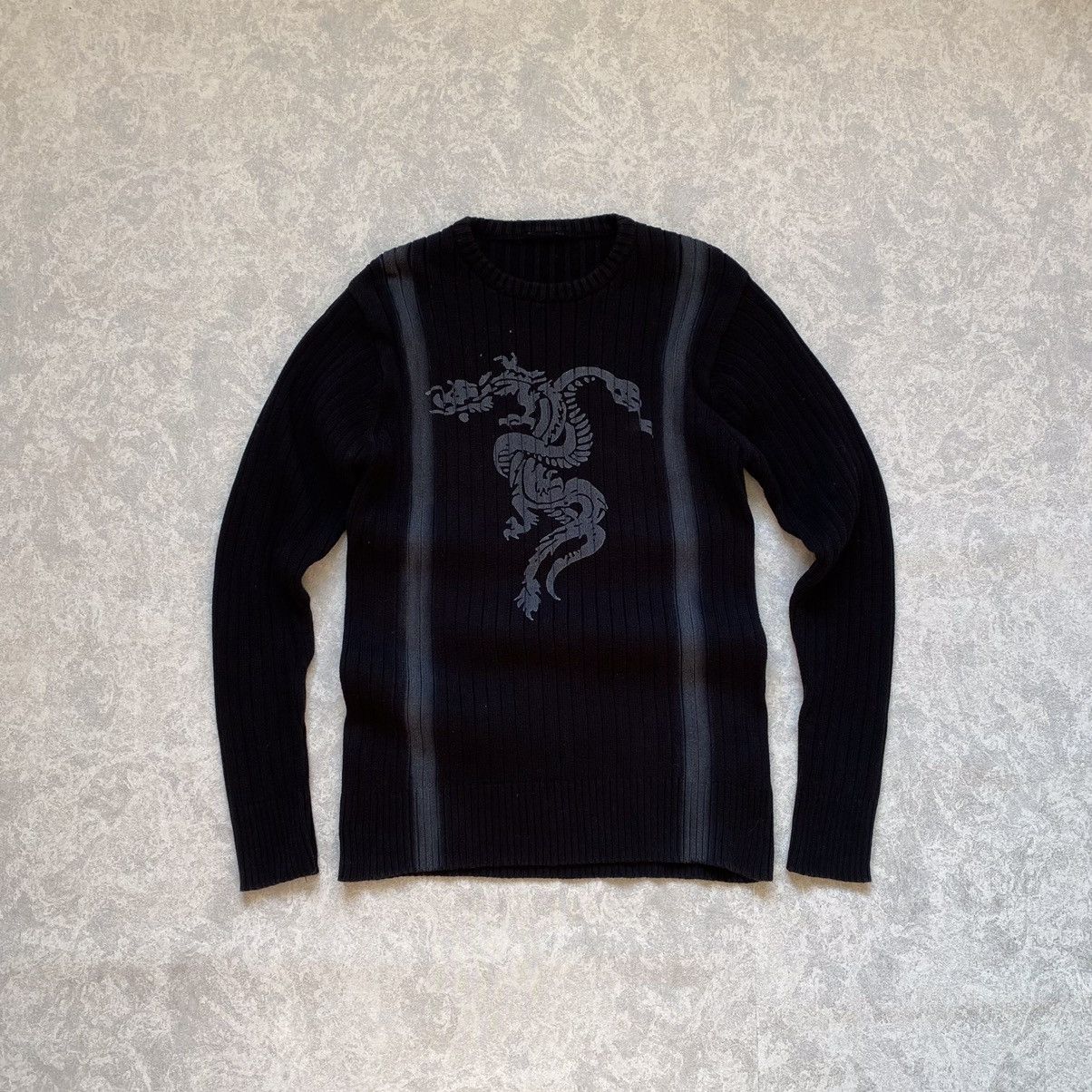 Vintage Vintage Japanese Brand Dragon Sweater y2k Stripe APC Style Size US M / EU 48-50 / 2 - 1 Thumbnail