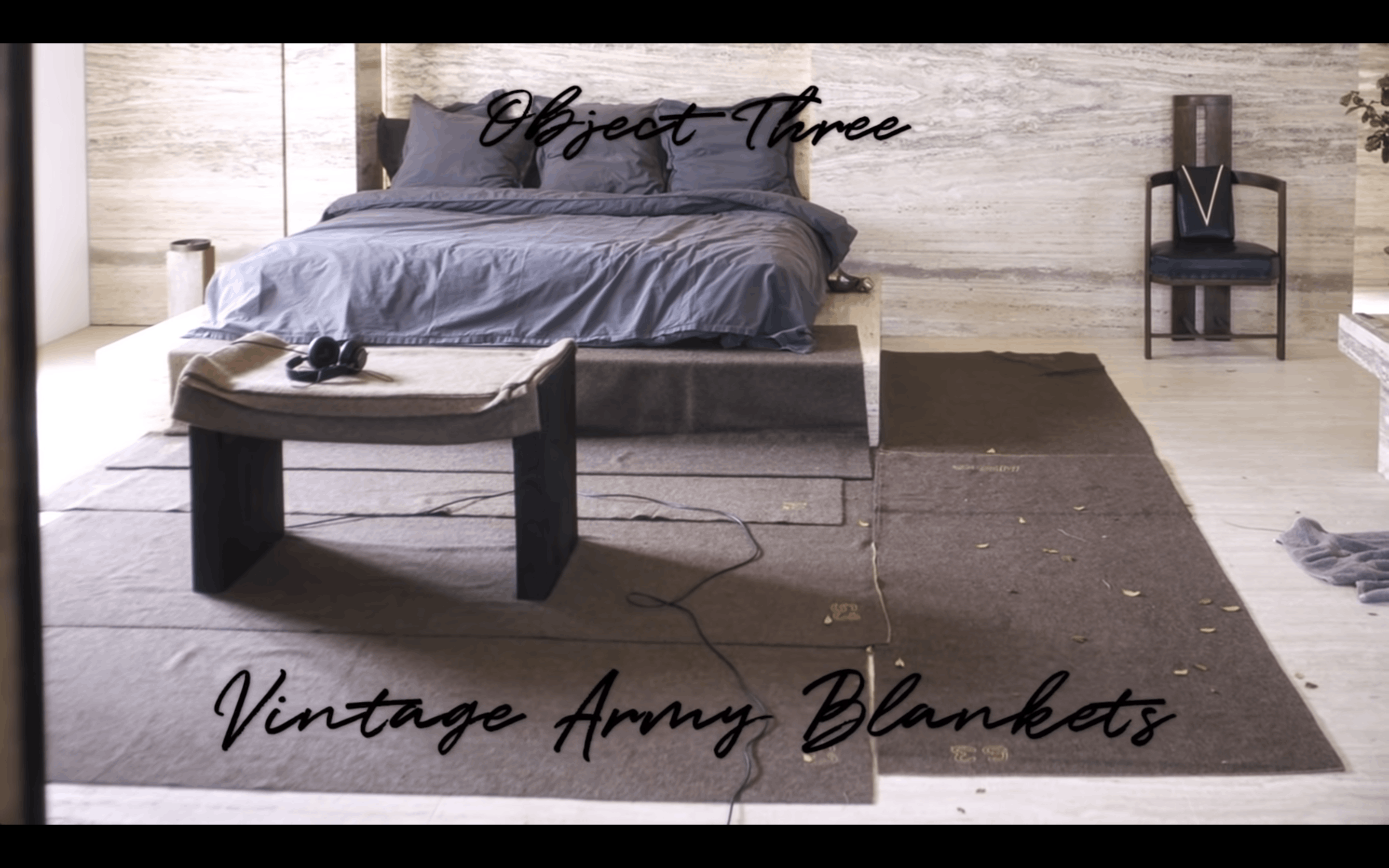 Pre-owned Military X Vintage Felted Wool Blanket From Rick Owens Home & Store In Brown