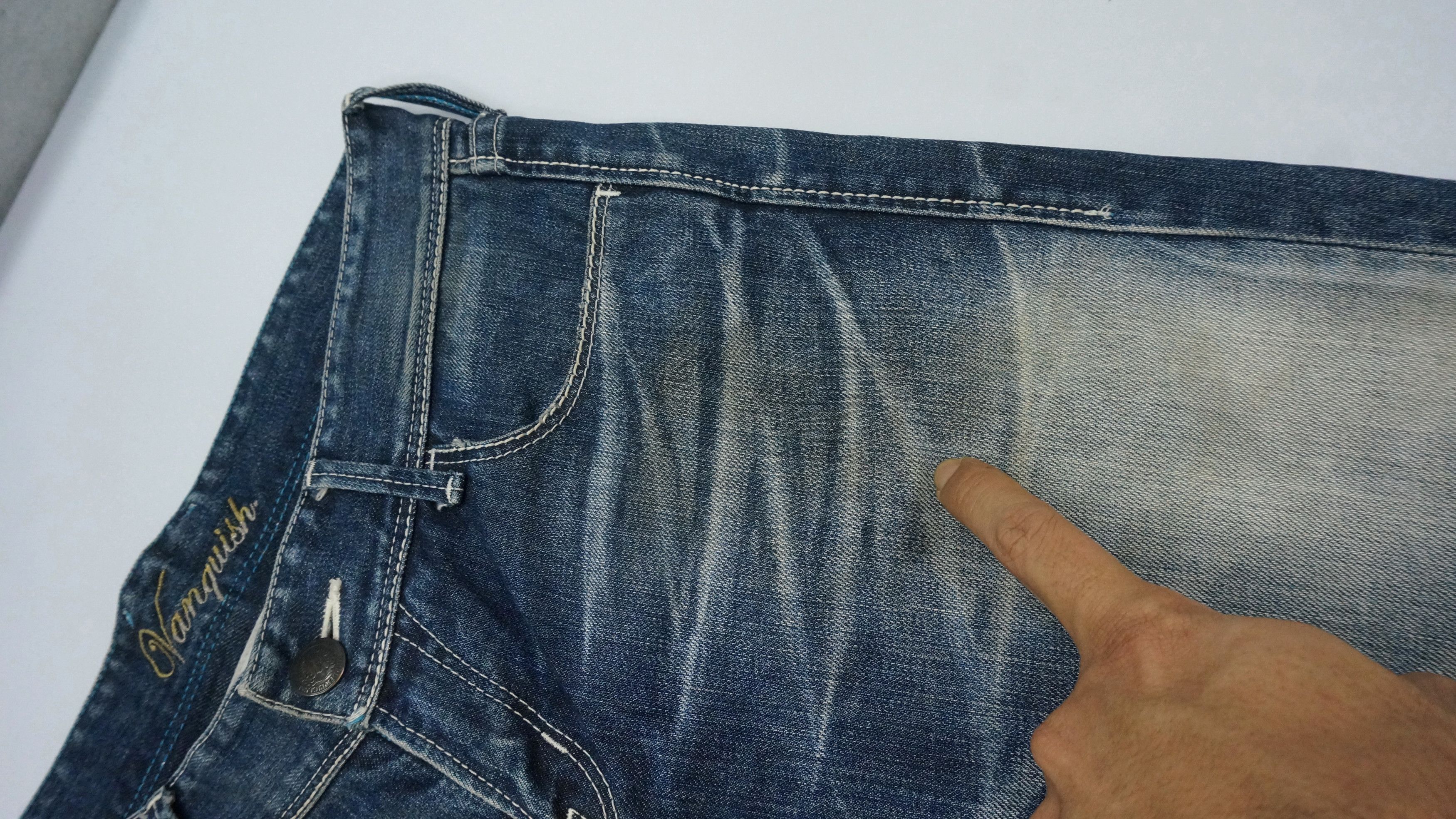 Japanese Brand Flare! VANQUISH x MURDER LICENSE Lowrise Vintage Jeans Size US 30 / EU 46 - 15 Thumbnail