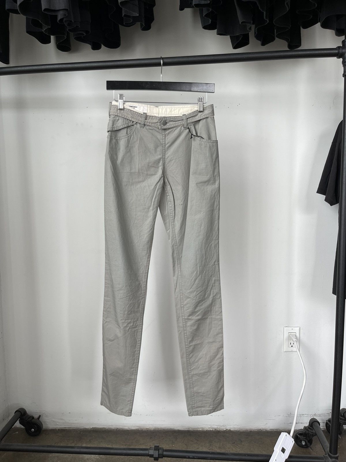 image of Hussein Chalayan Ss2004 Temporal Meditations Wrap Jeans in Grey, Women's (Size 24)