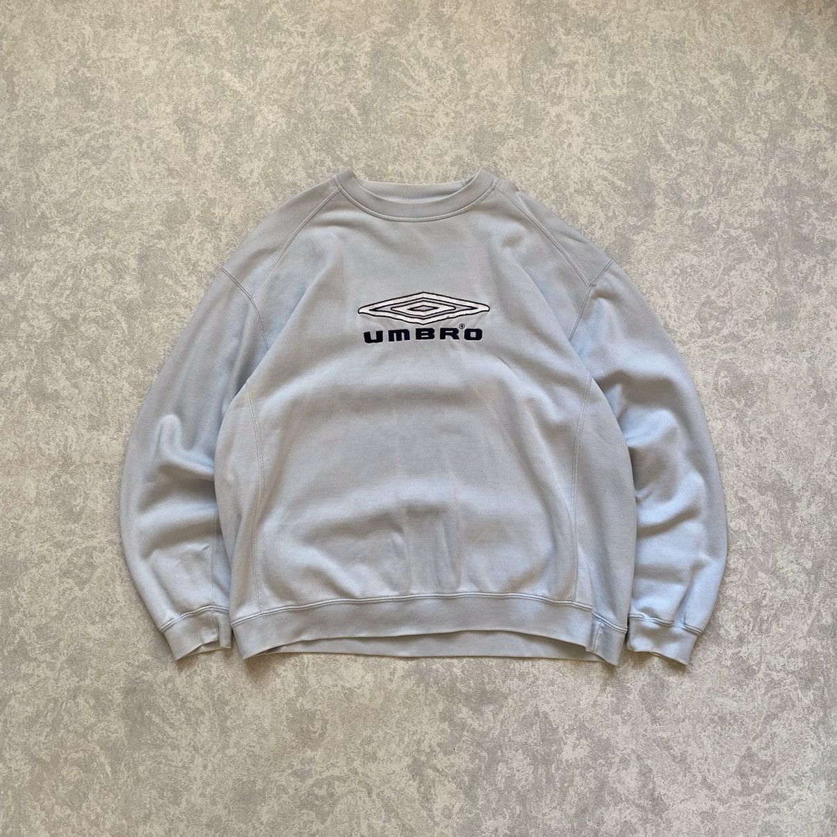 Pre-owned Umbro Vintage  Logo Crewneck Sweatshirt In Blue