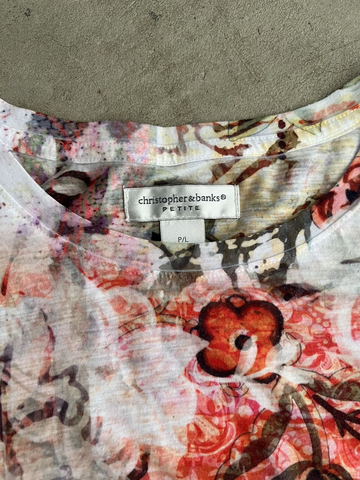 Japanese Brand Christopher & Banks Psychedelic Floral Shirt Size L / US 10 / IT 46 - 5 Thumbnail