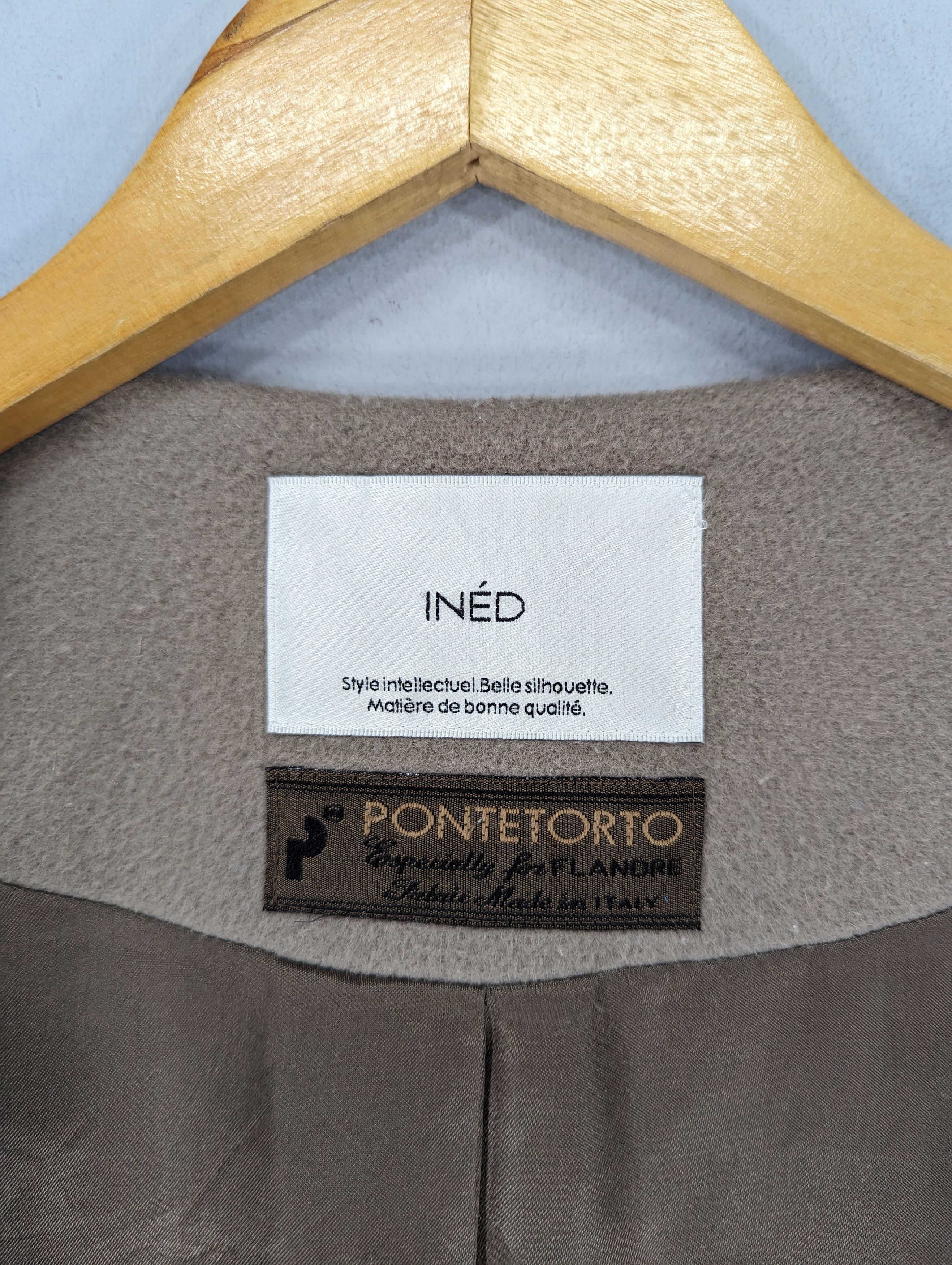 Yohji Yamamoto 💥RARE💥Ined Pontetorto Wool Long Coat Jacket Size L / US 10 / IT 46 - 10 Thumbnail
