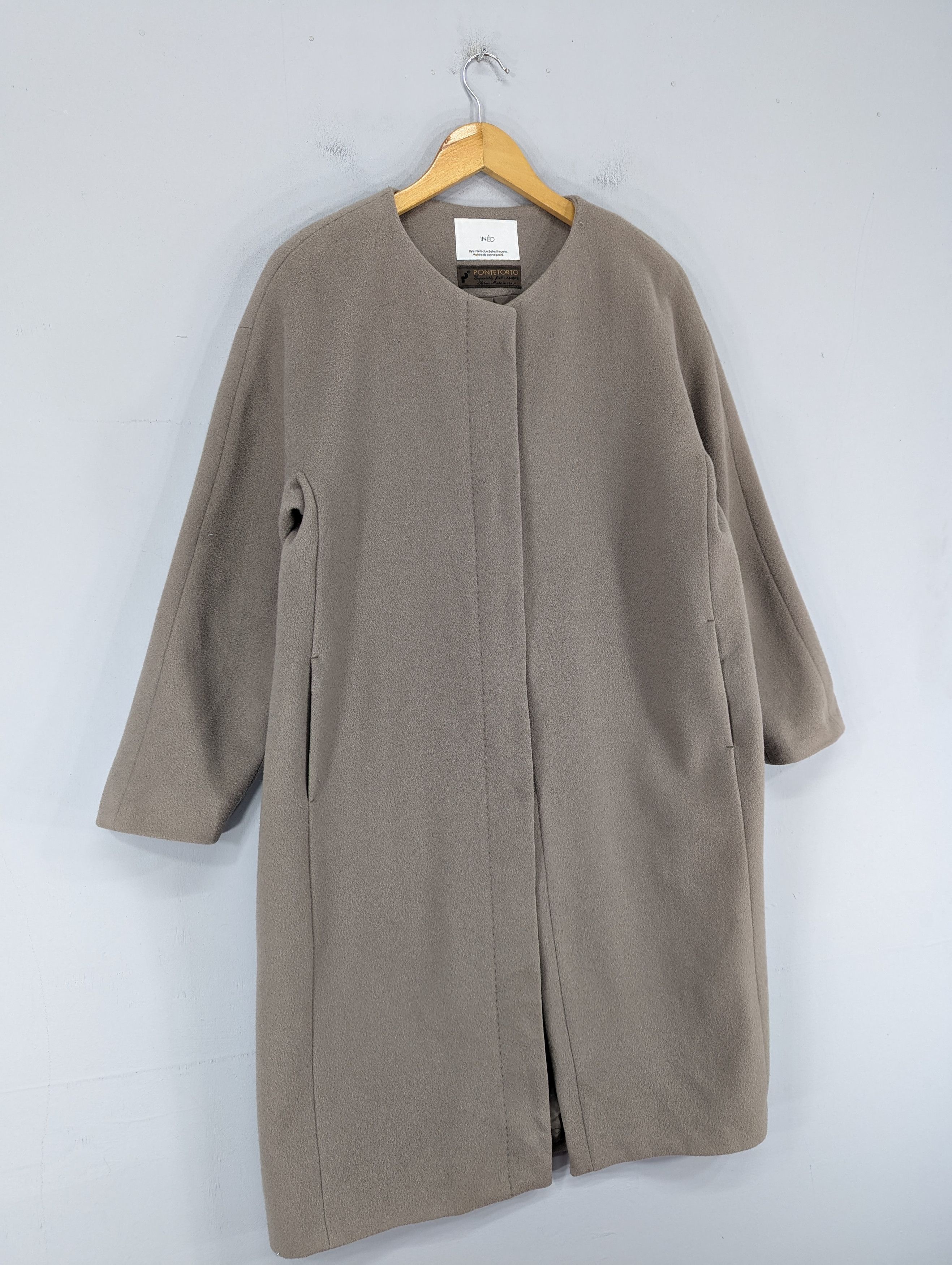Yohji Yamamoto 💥RARE💥Ined Pontetorto Wool Long Coat Jacket Size L / US 10 / IT 46 - 2 Thumbnail