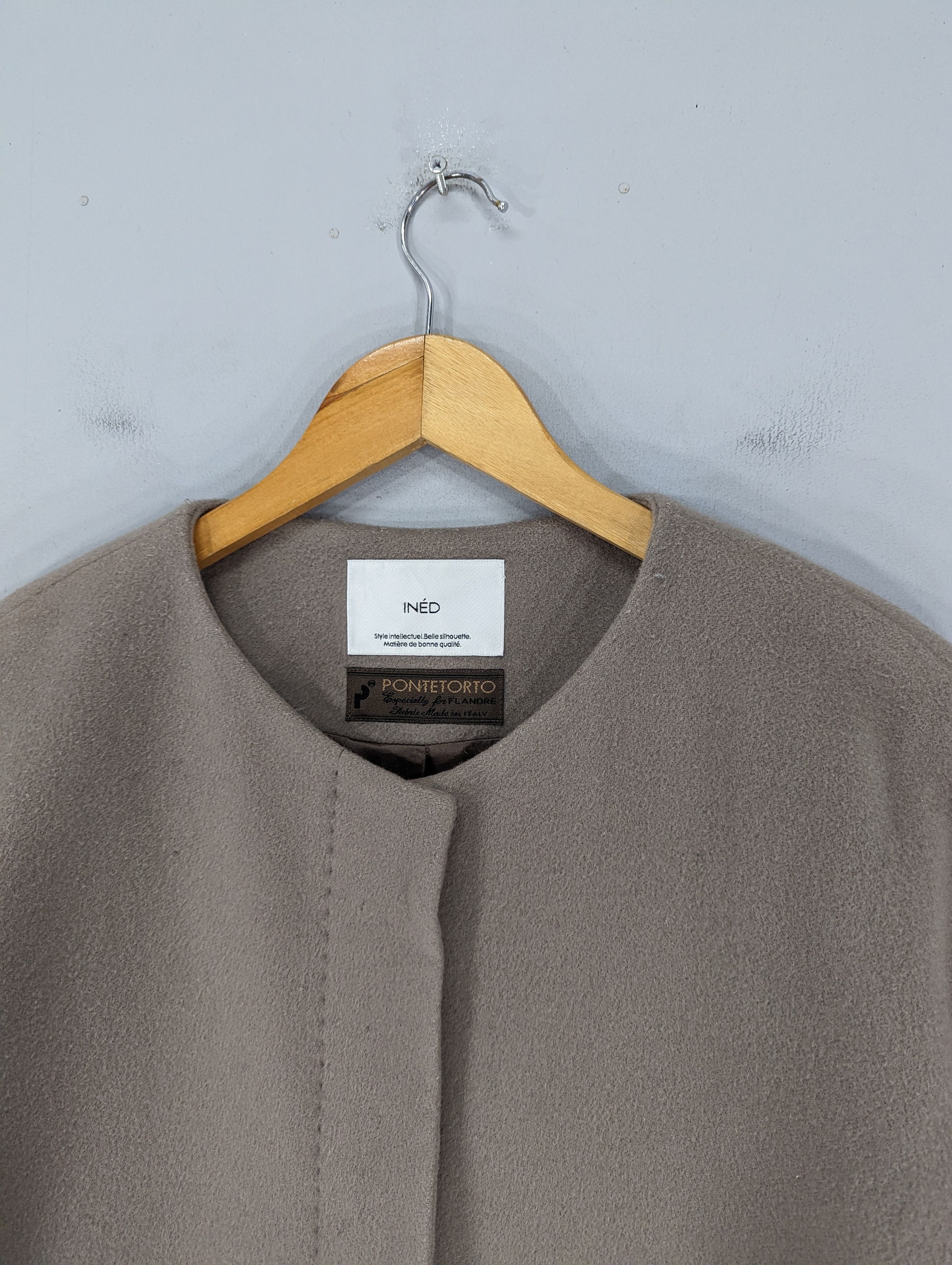 Yohji Yamamoto 💥RARE💥Ined Pontetorto Wool Long Coat Jacket Size L / US 10 / IT 46 - 9 Thumbnail