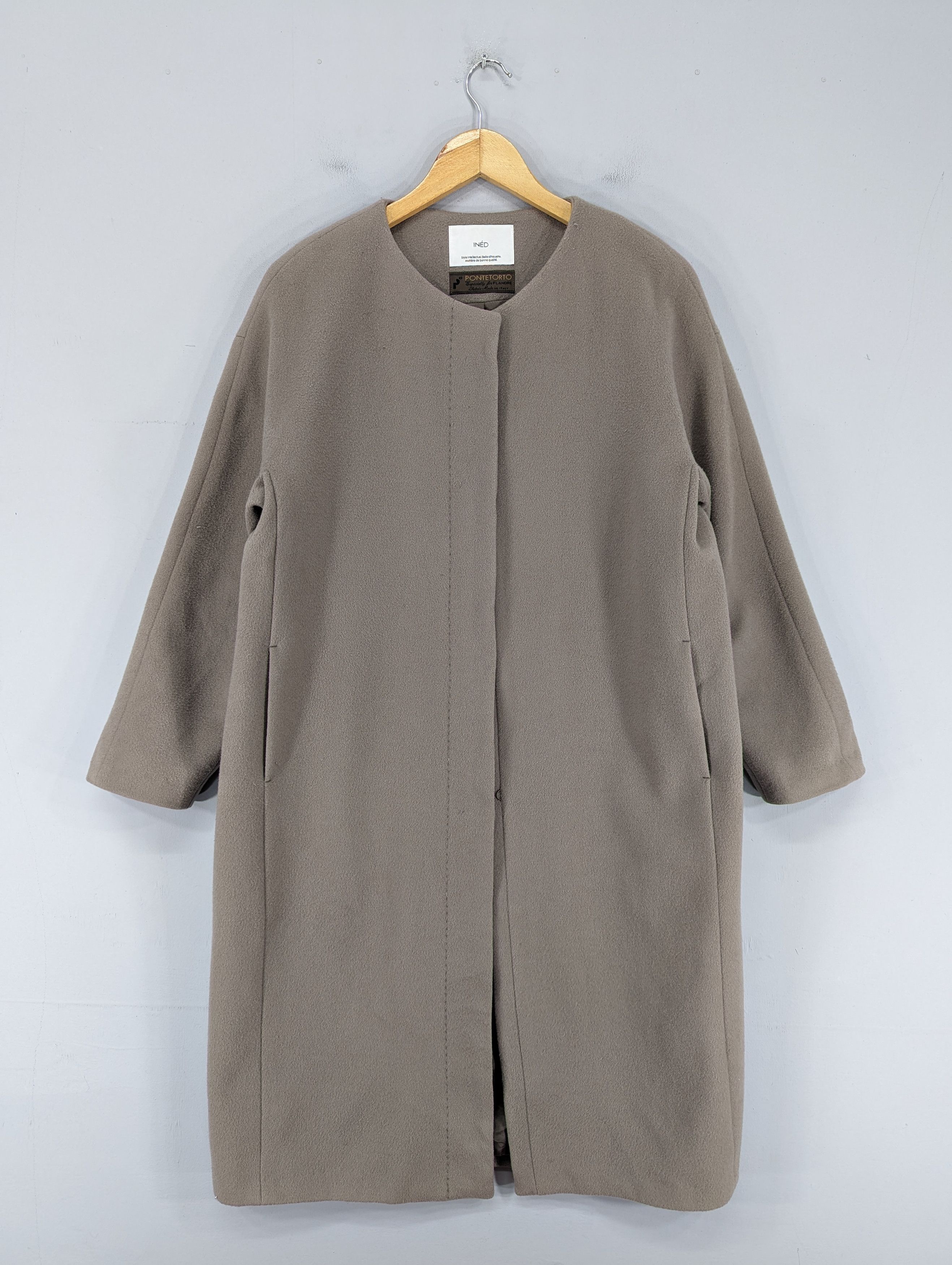 image of Yohji Yamamoto ined Pontetorto Wool Long Coat Jacket, Women's (Size Large)