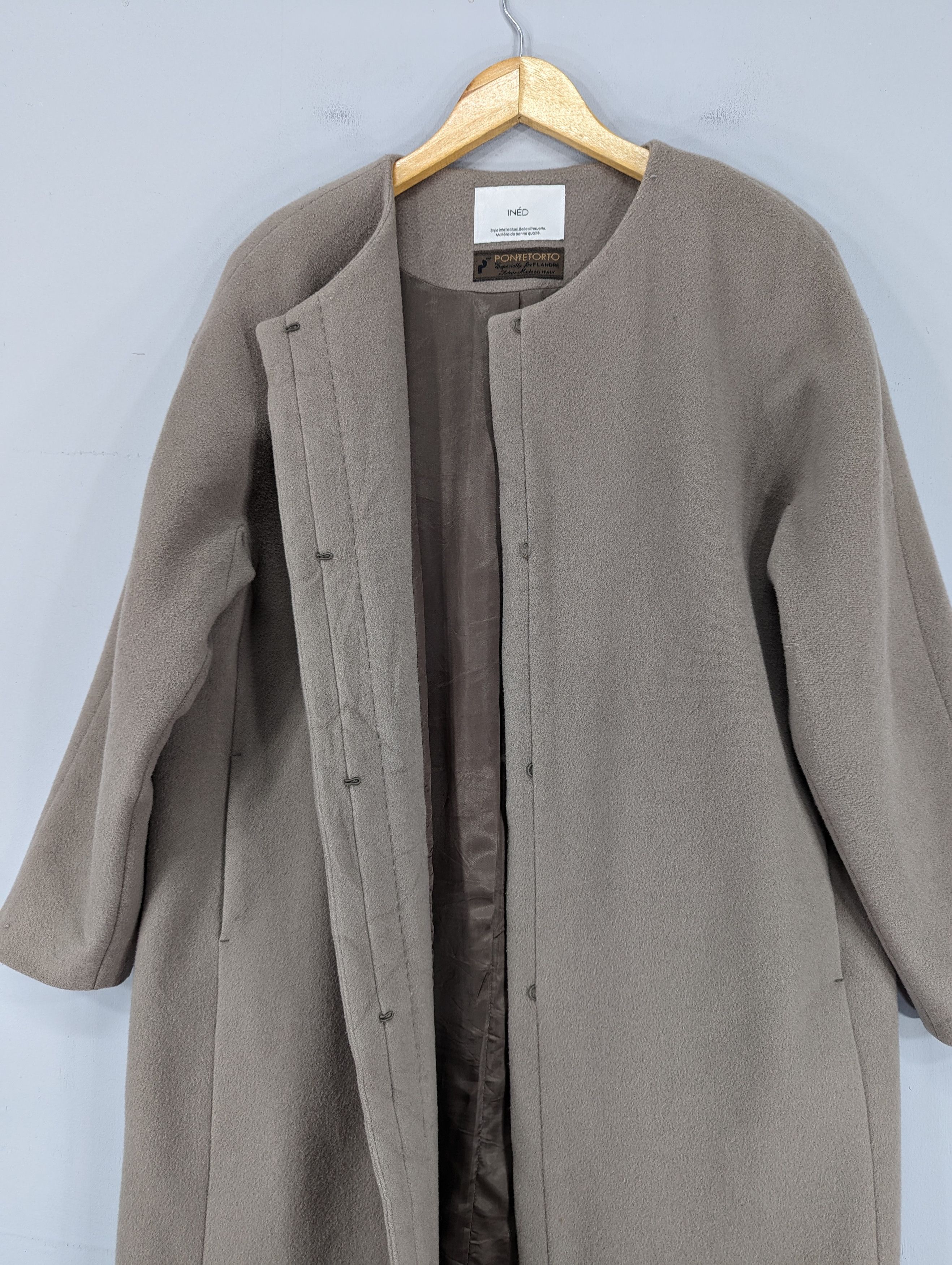 Yohji Yamamoto 💥RARE💥Ined Pontetorto Wool Long Coat Jacket Size L / US 10 / IT 46 - 7 Thumbnail