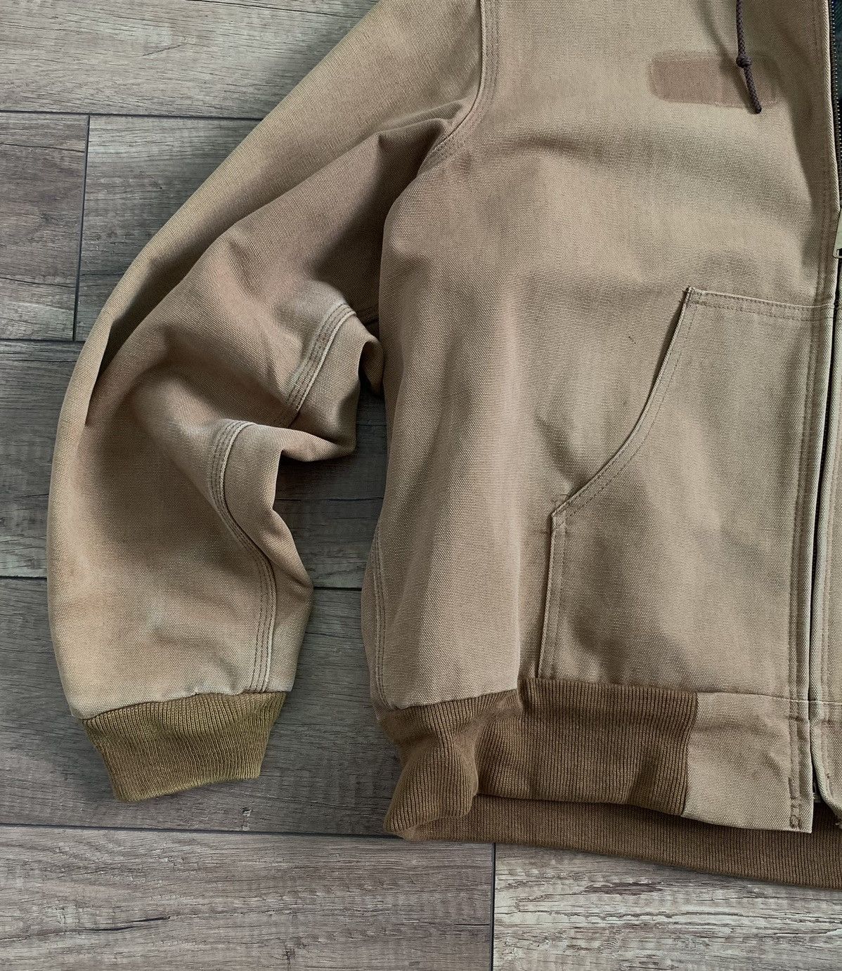 Carhartt Vintage Carhartt Sunfaded Distressed Hooded Jacket Bomber Size US L / EU 52-54 / 3 - 8 Thumbnail