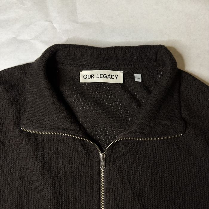 Our Legacy Shrunken FullZip Polo - Brown Sparse Cotton | Grailed