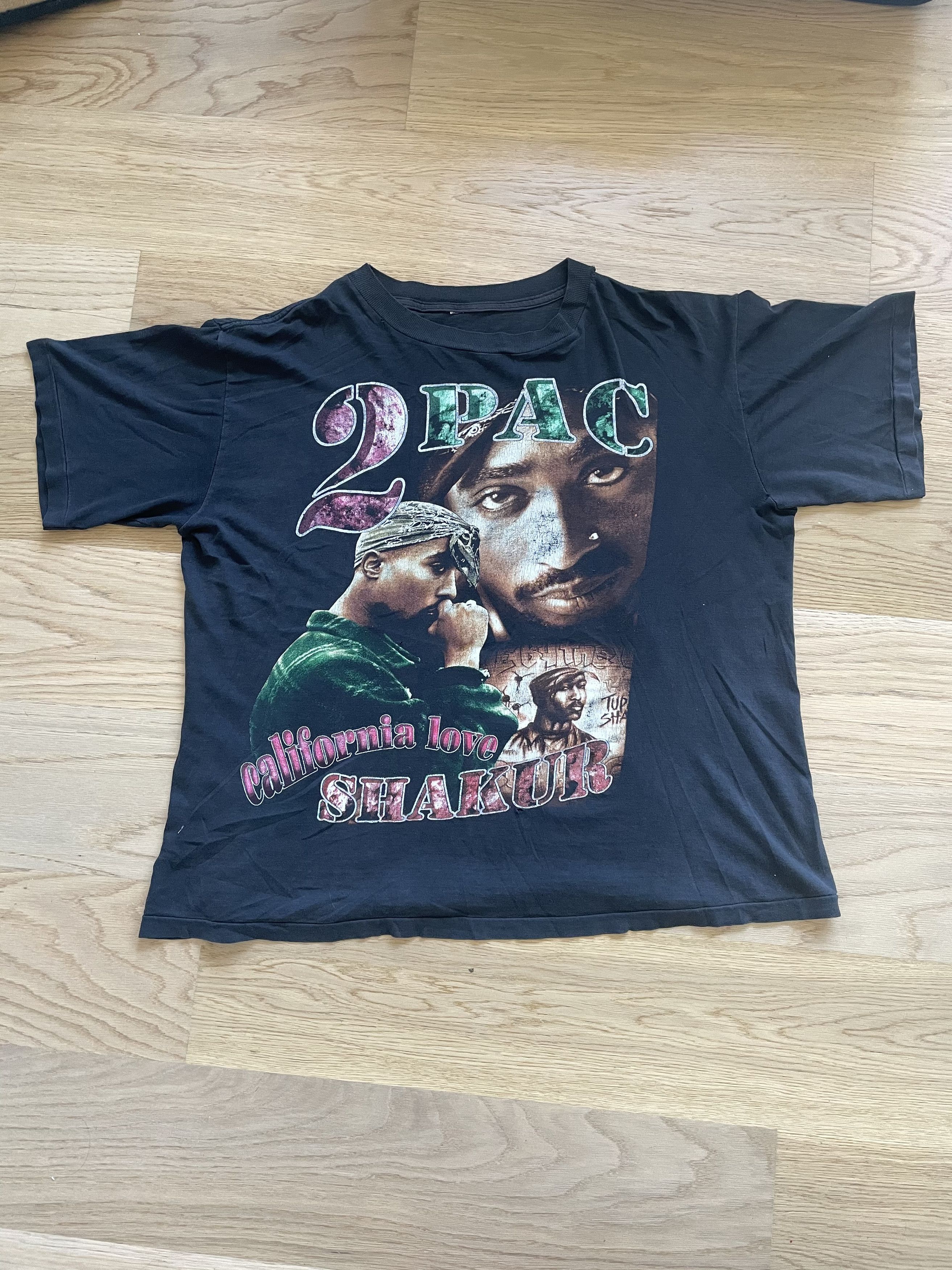 image of Rap Tees x Vintage Tupac Shakur California Love Rap Tee in Black, Men's (Size XL)