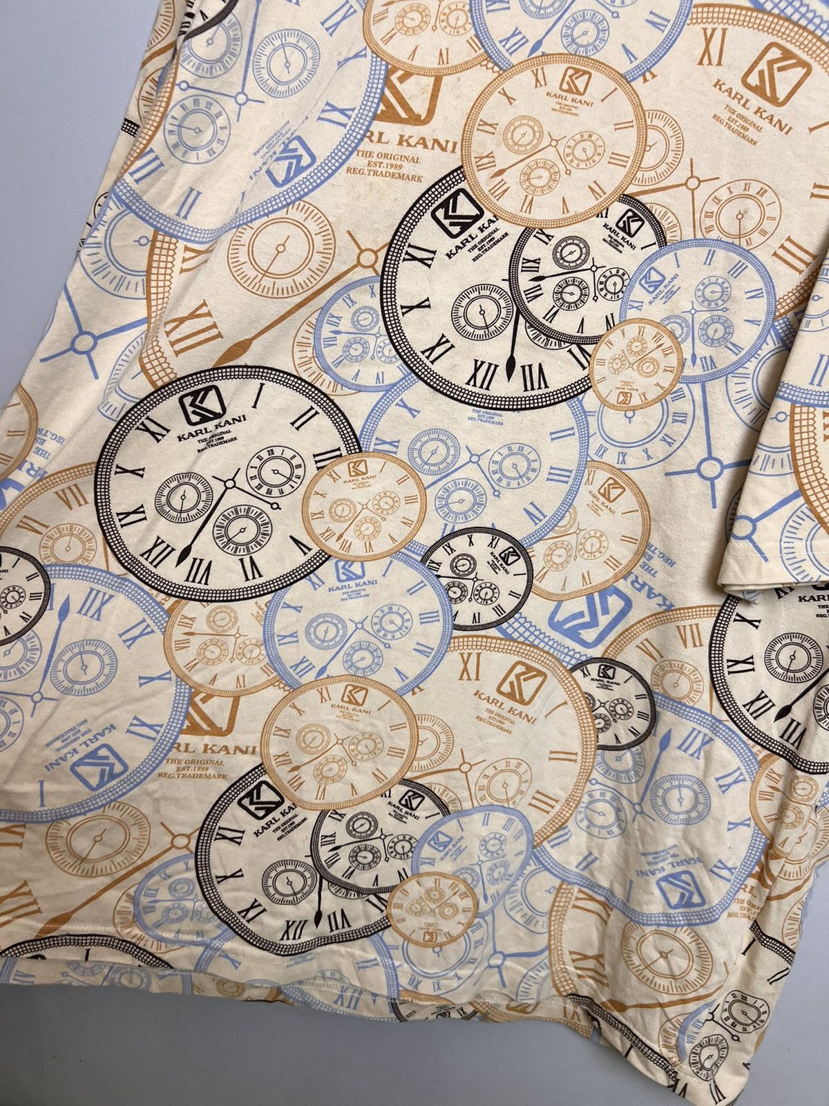 Karl Kani 90s Karl Kani Fullprint Clocks Rap Shirt Rare Vintage Y2k Size US XXL / EU 58 / 5 - 6 Thumbnail