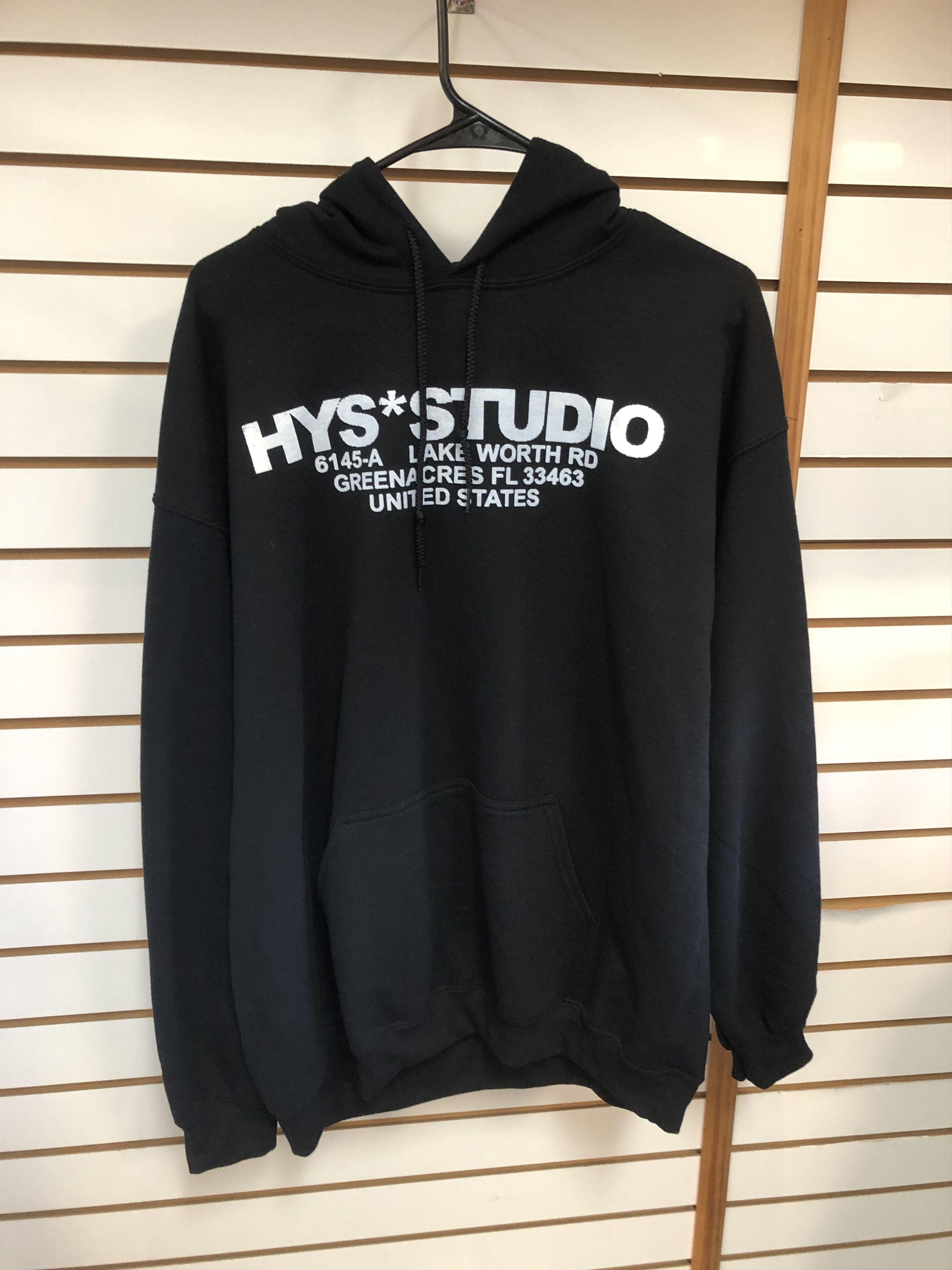 HYS Studio Location Hoodie Screen Printed Graphic