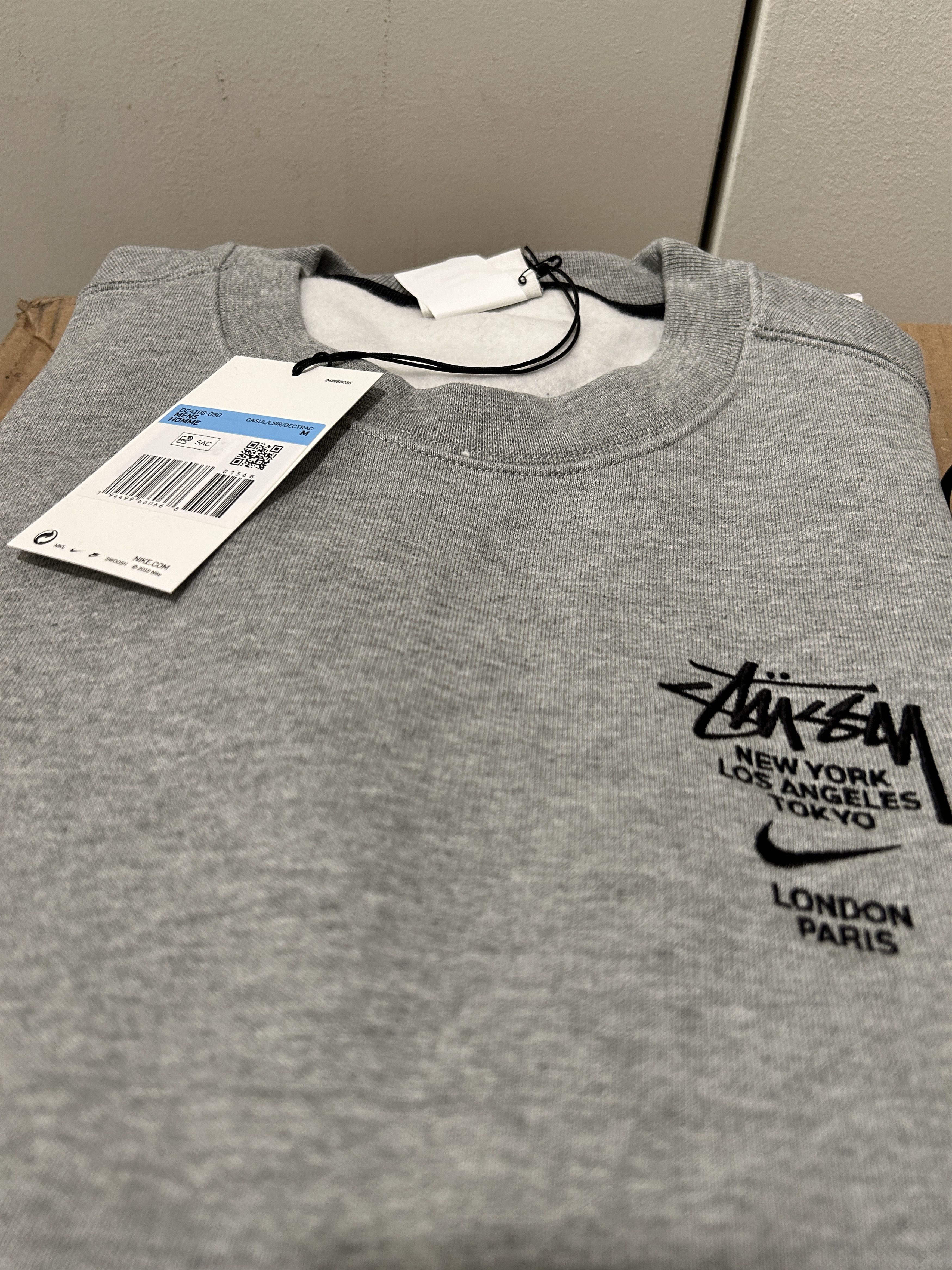 Pre-owned Nike X Stussy Nike Sweatshirt Crewneck International In Grey