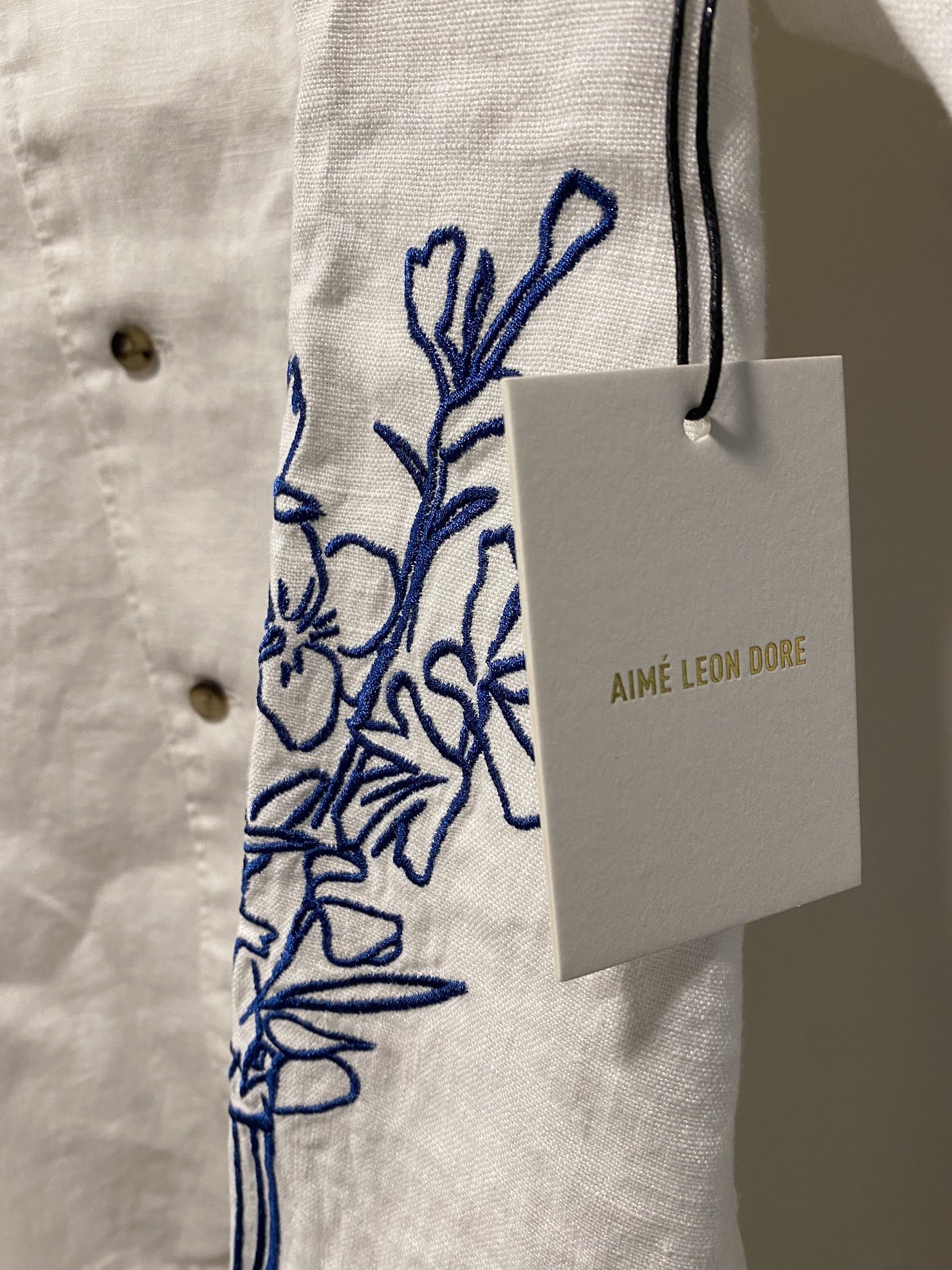 Aime Leon Dore Aime Leon dore ALD Linen Bouquet Shirt - white Size US XL / EU 56 / 4 - 4 Thumbnail