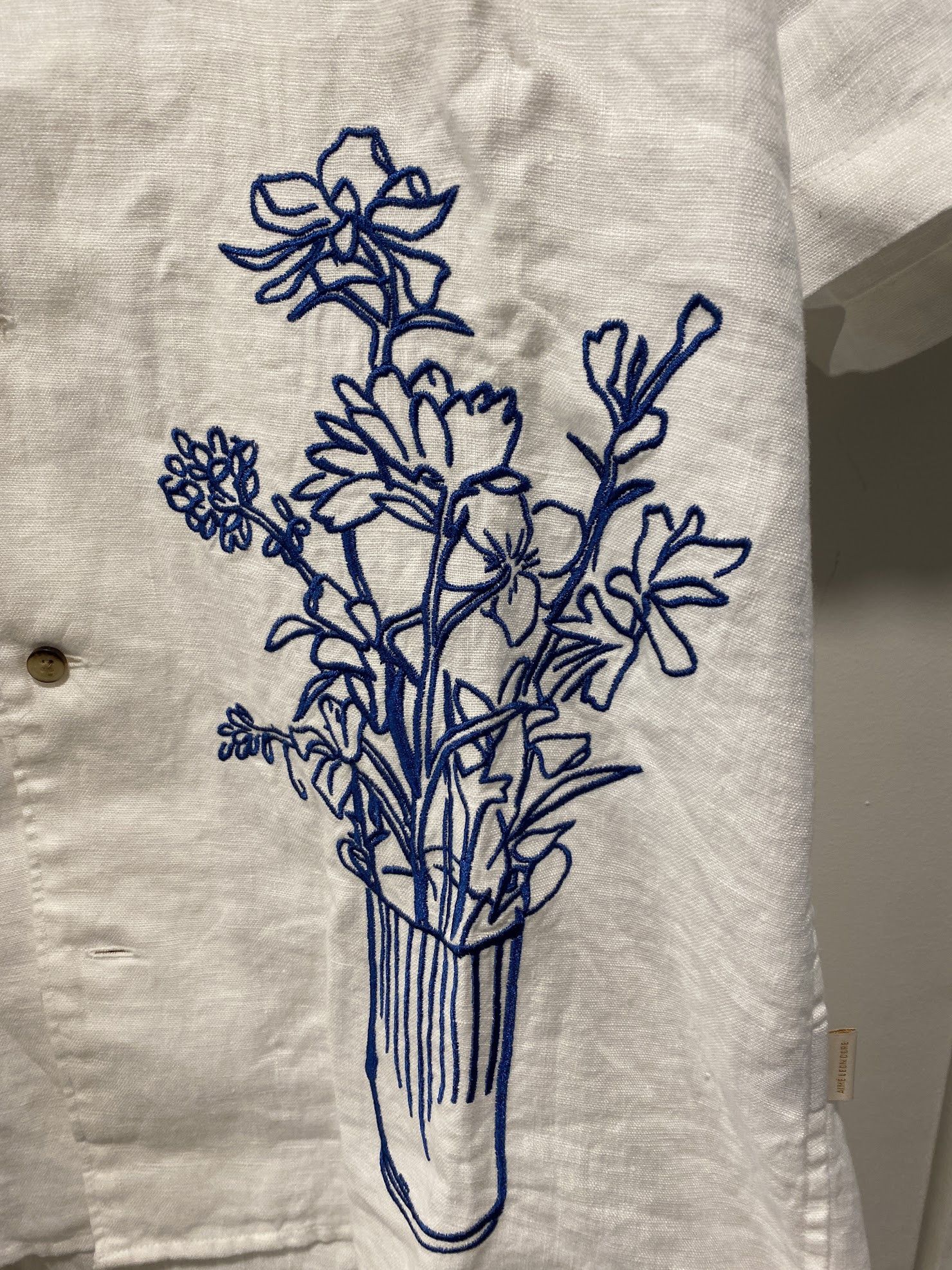Aime Leon Dore Aime Leon dore ALD Linen Bouquet Shirt - white medium Size US M / EU 48-50 / 2 - 2 Thumbnail