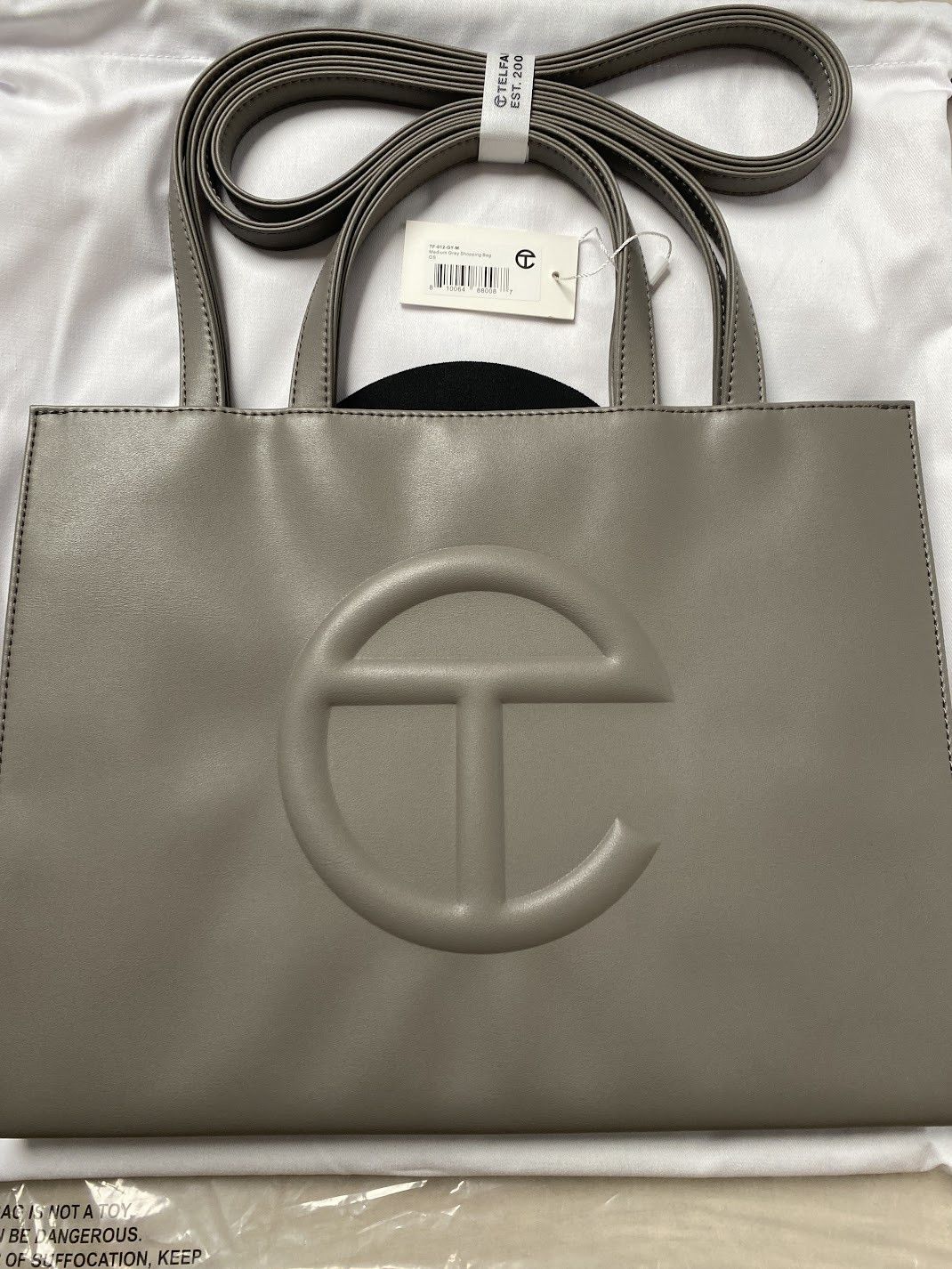 Telfar medium shopping bag tote -grey Size ONE SIZE - 1 Thumbnail