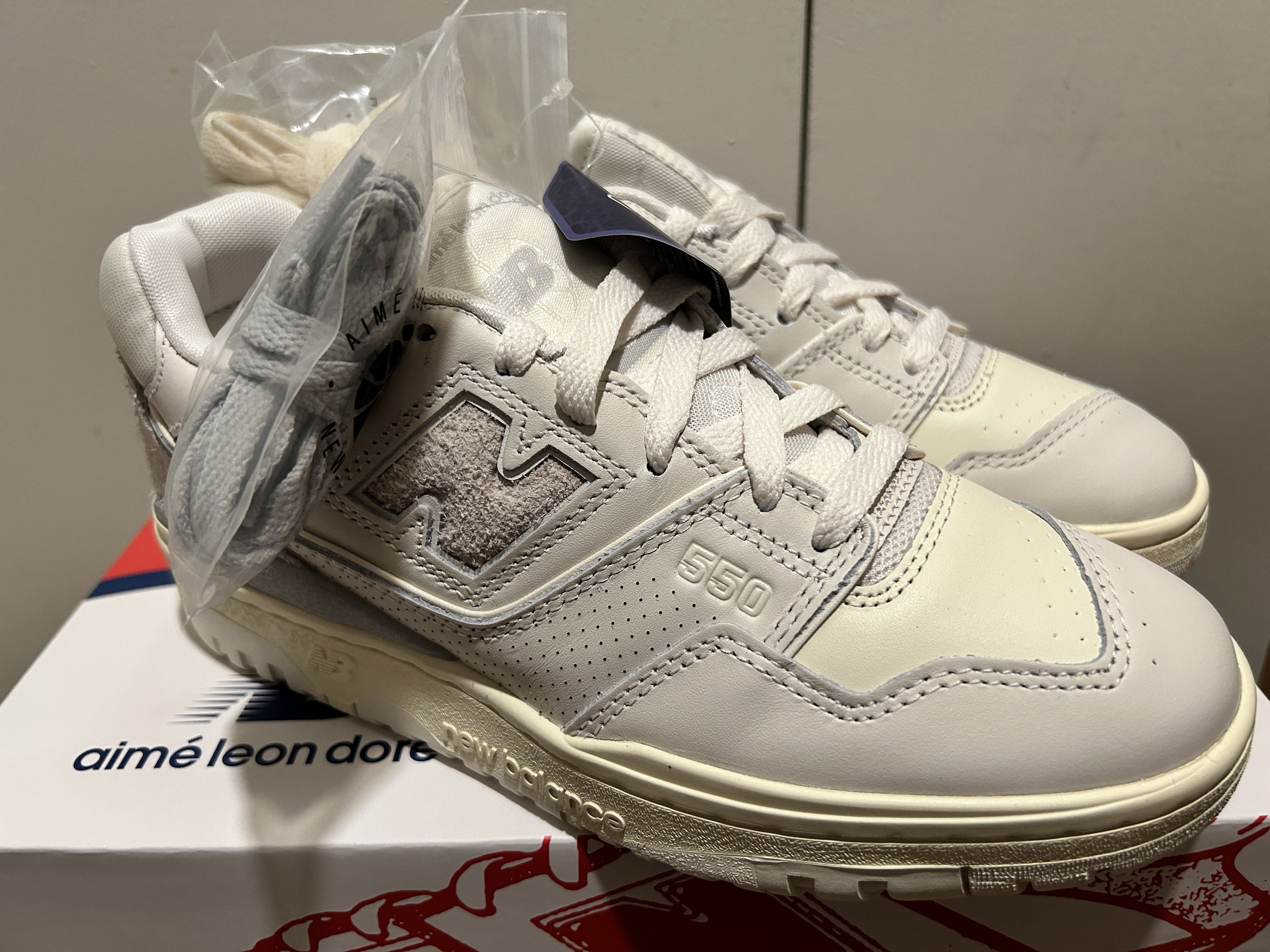 Aime Leon Dore × New Balance Aime Leon dore 550 new balance white leather Size US 6.5 / EU 39-40 - 3 Thumbnail