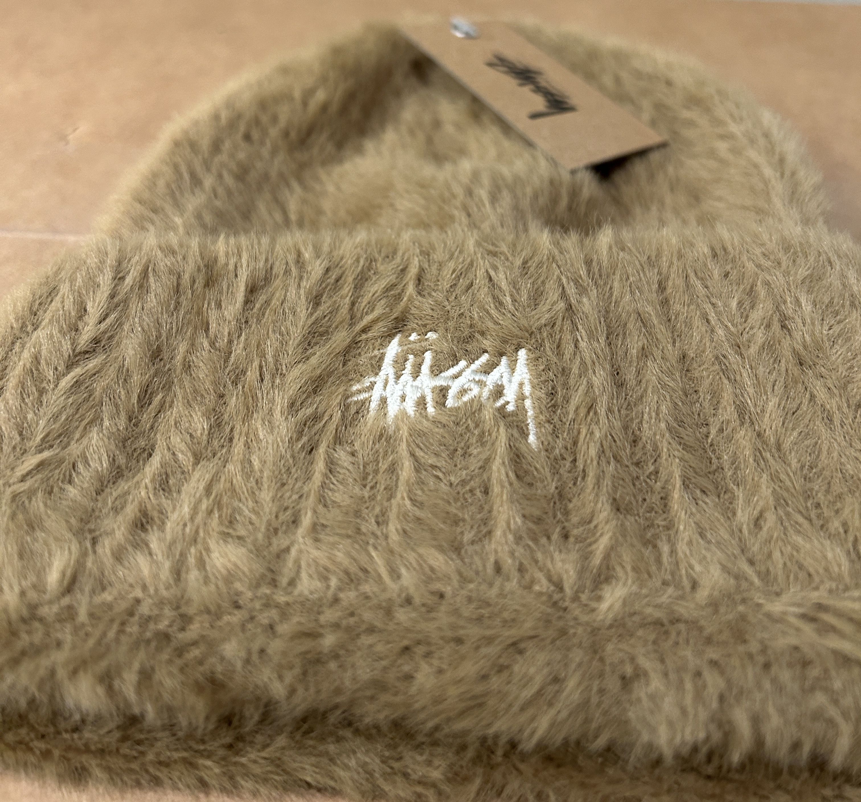 image of Stussy Shaggy Cuff Beanie Coffee in Coffee Brown, Men's