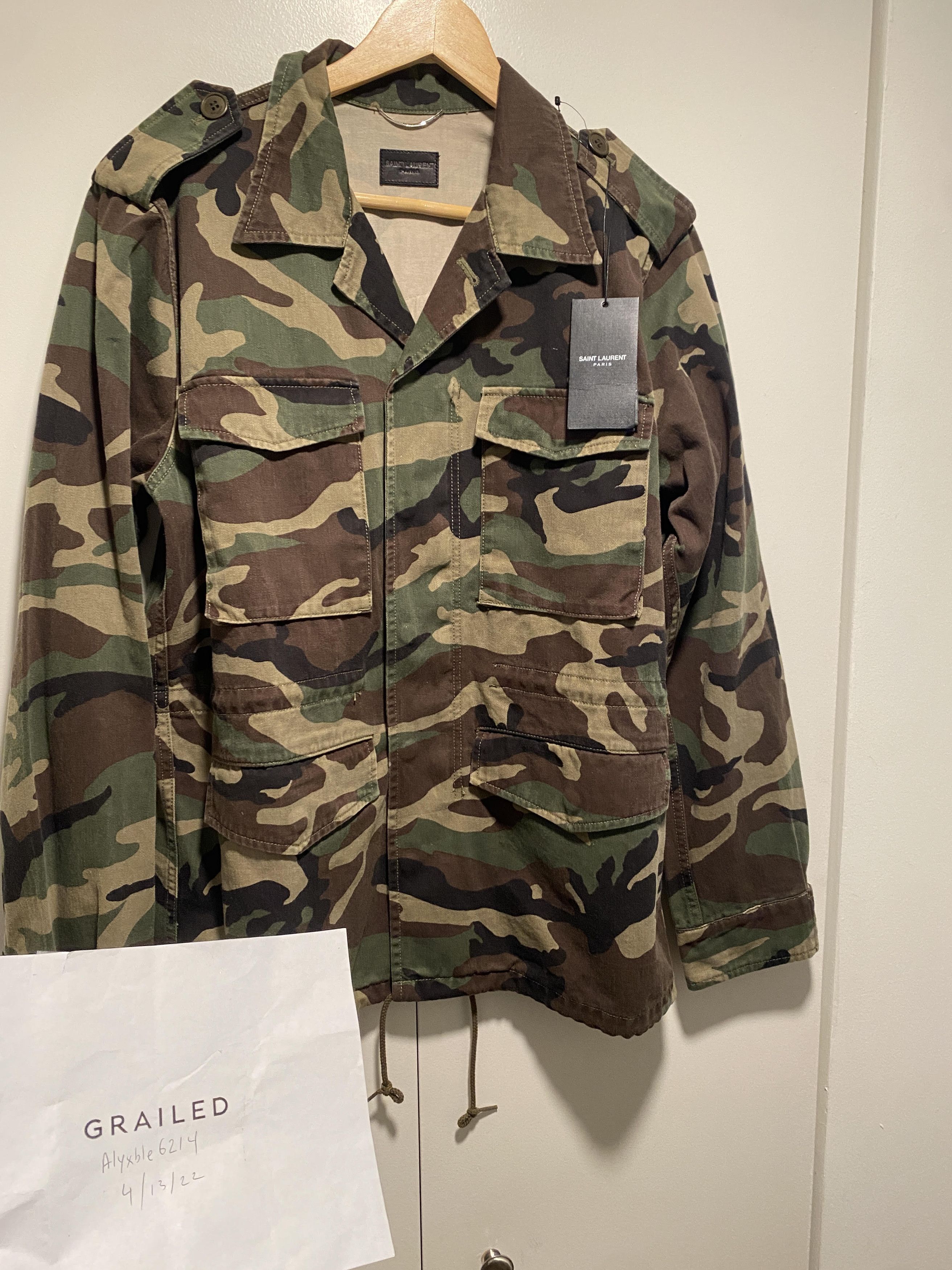 Yves Saint Laurent camouflage love embroidered parka jacket Size US M / EU 48-50 / 2 - 1 Thumbnail