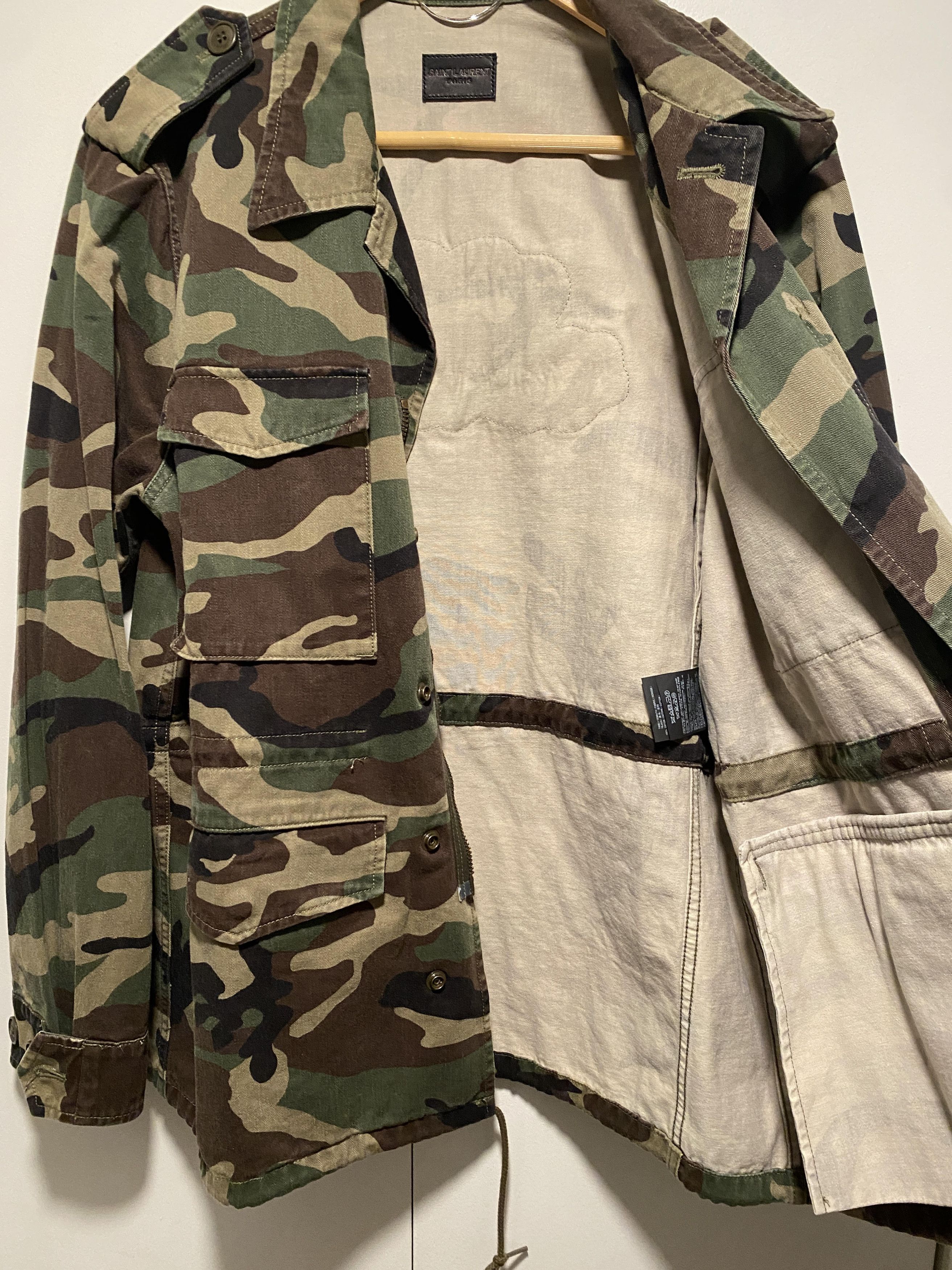 Yves Saint Laurent camouflage love embroidered parka jacket Size US M / EU 48-50 / 2 - 4 Thumbnail