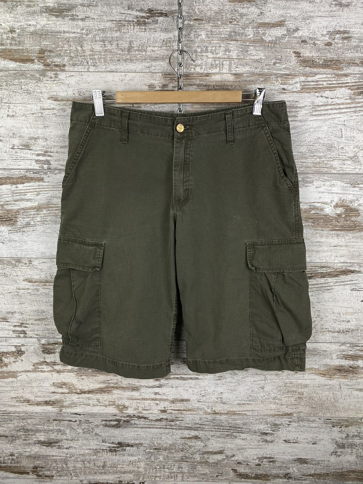 Carhartt Wip × Vintage Mens Vintage Carhartt WIP Cargo Bermuda shorts streetwear Size US 29 - 6 Thumbnail