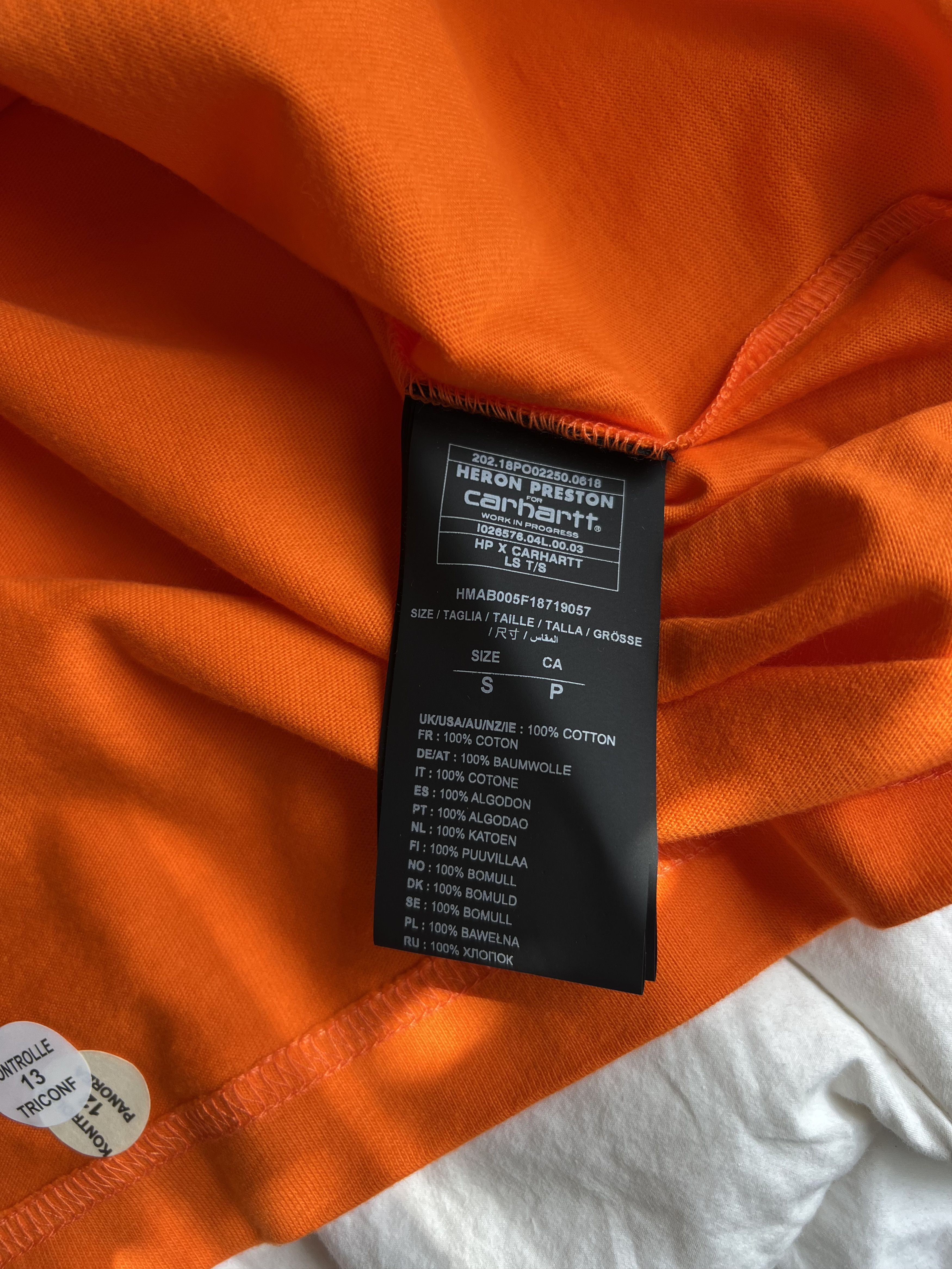 Carhartt Wip × Heron Preston Heron Preston Carhartt WIP Long Sleeve Shirt in Orange Size US S / EU 44-46 / 1 - 10 Thumbnail