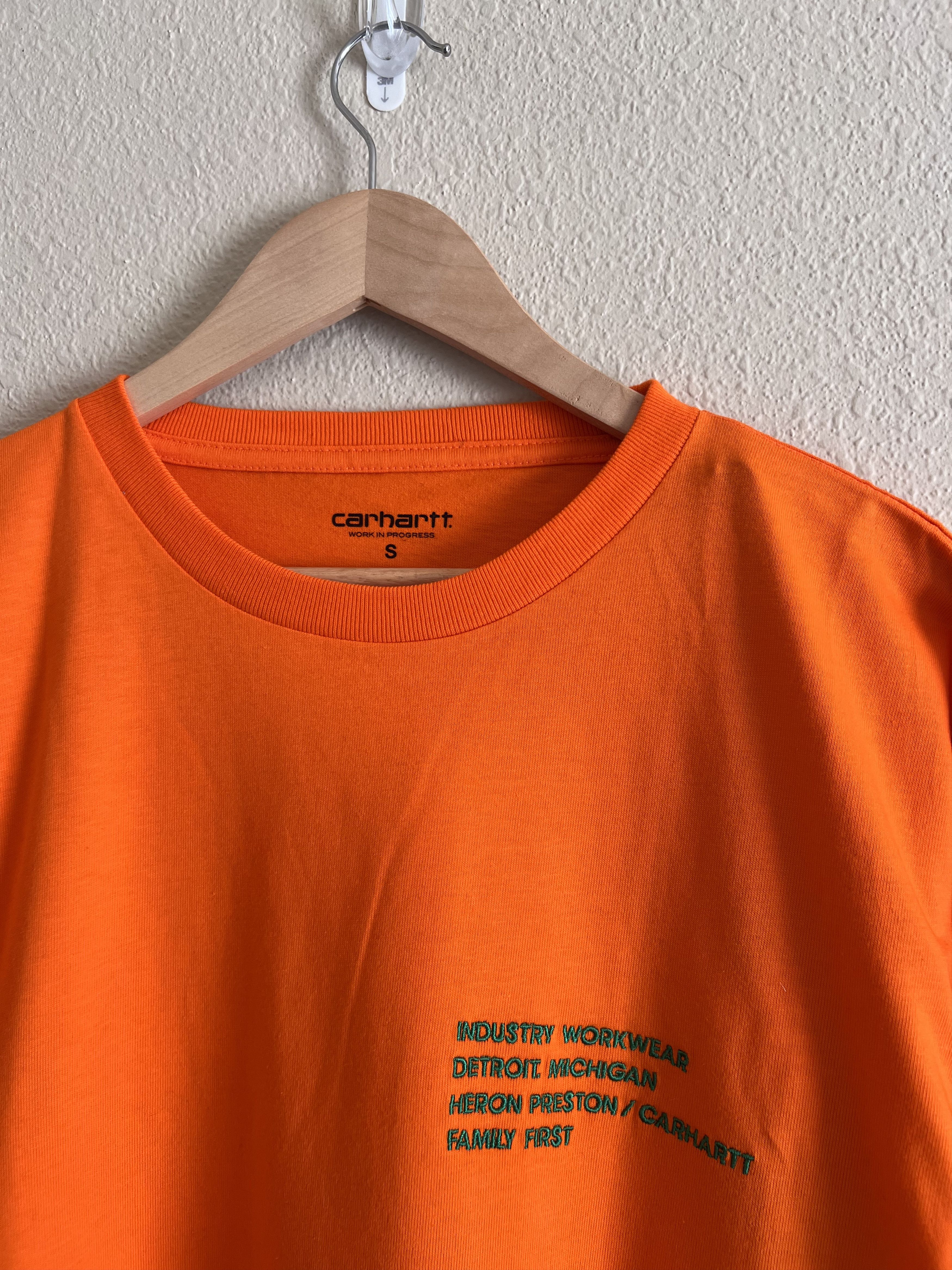 Carhartt Wip × Heron Preston Heron Preston Carhartt WIP Long Sleeve Shirt in Orange Size US S / EU 44-46 / 1 - 2 Thumbnail