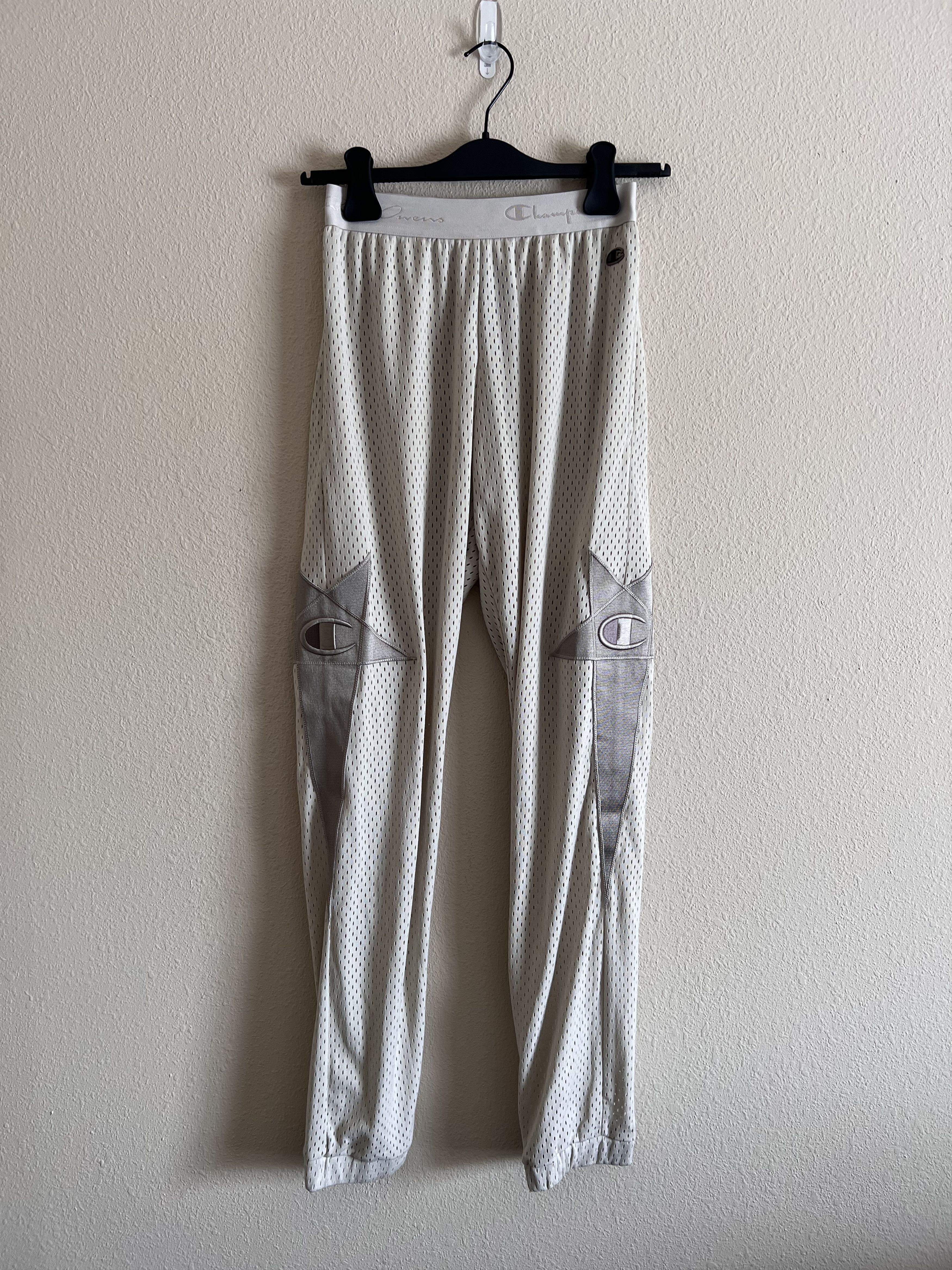 image of Champion Mesh Track Pants In Pearl, Men's (Size 28)