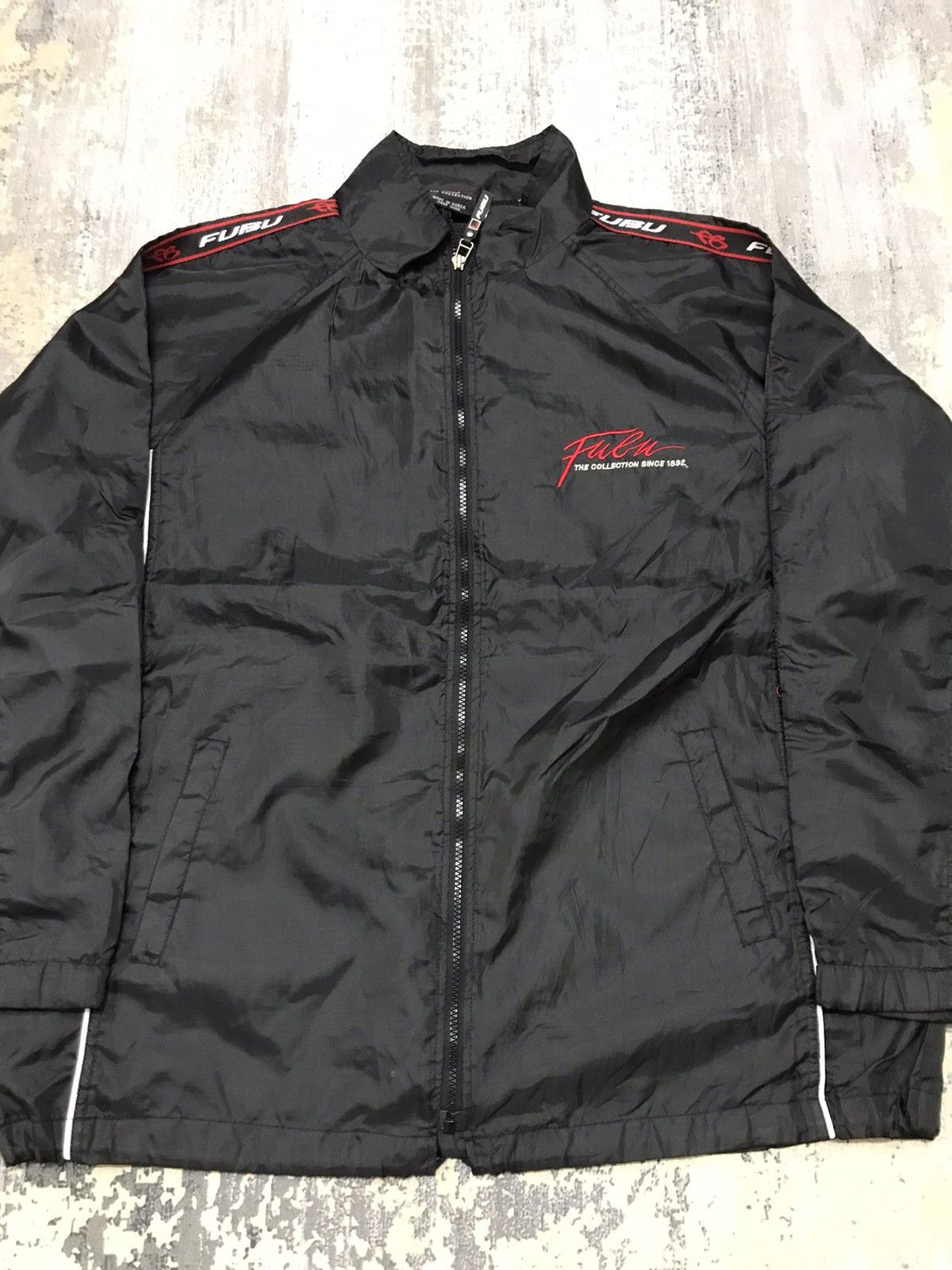 Fubu Vintage Fubu Big Logo Zipper Wind Breaker Jacket Size US L / EU 52-54 / 3 - 3 Thumbnail