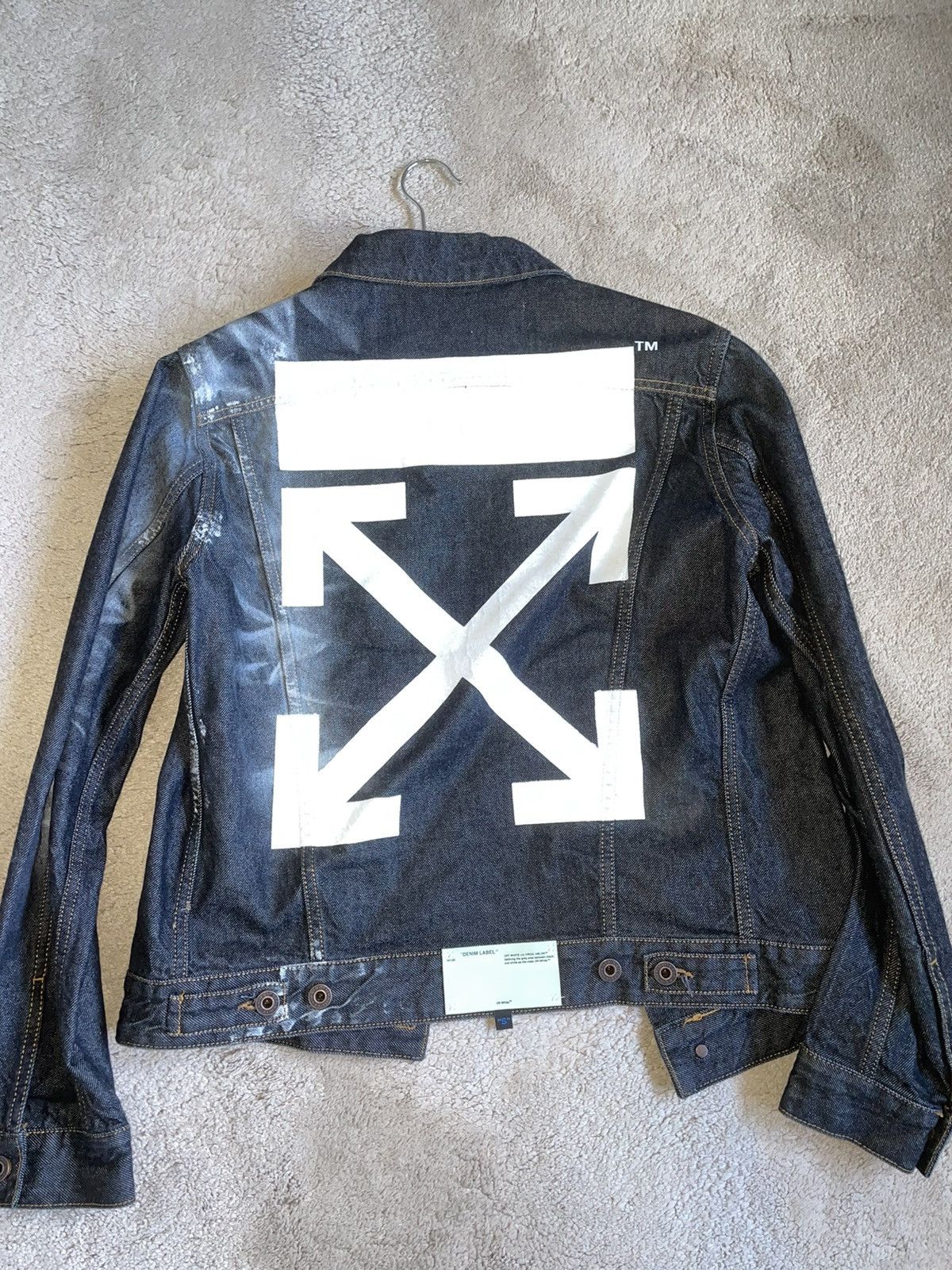 Off-White Denim Jacket Rear Graffiti