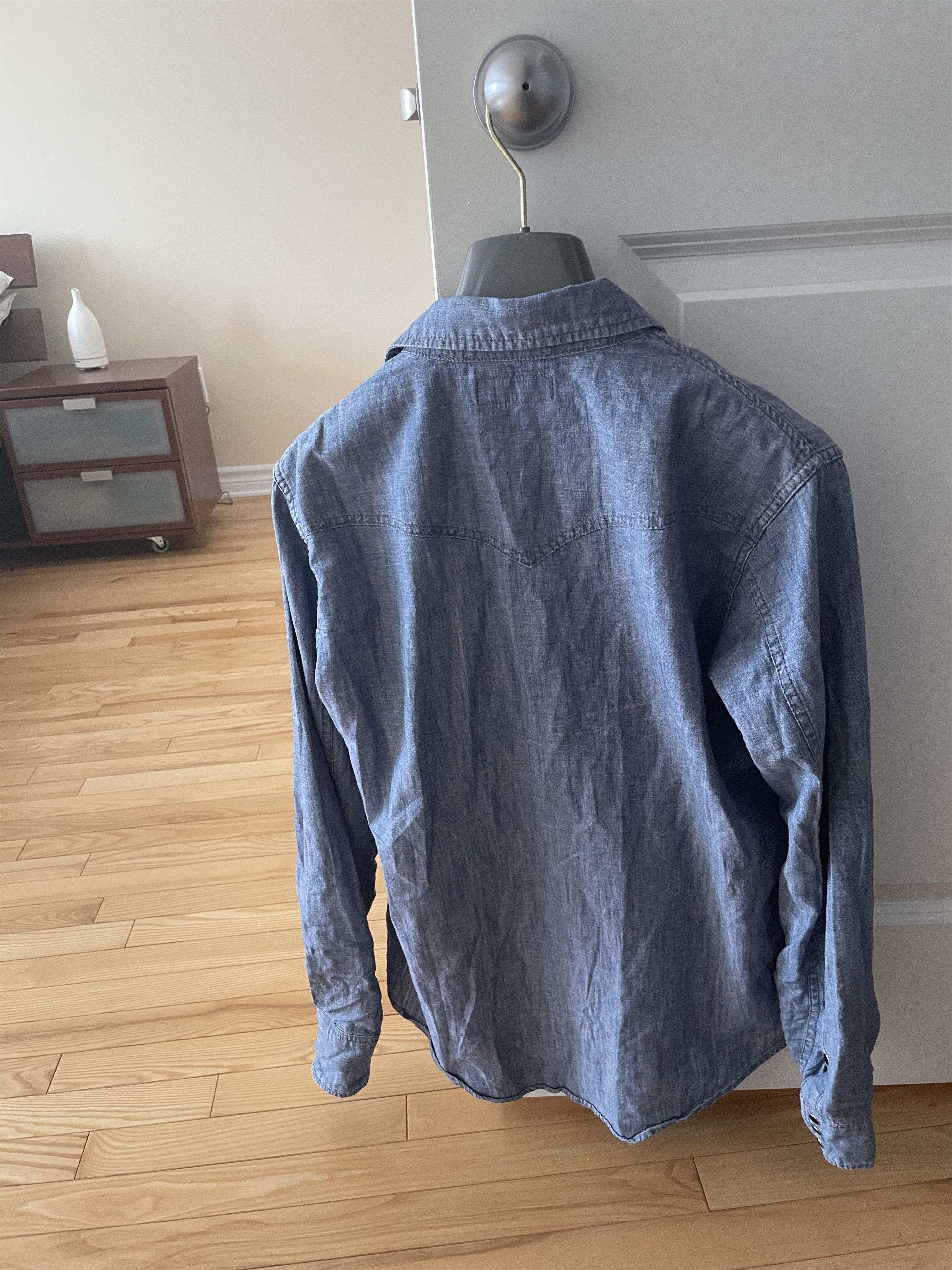 Hedi Slimane × Saint Laurent Paris Saint Laurent linen western denim shirt Size US M / EU 48-50 / 2 - 3 Thumbnail