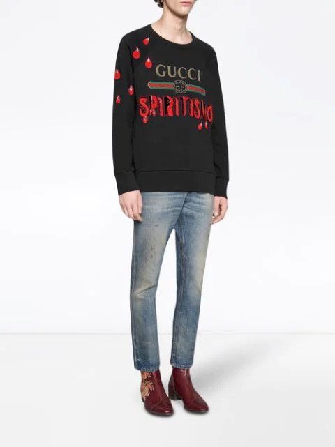 Gucci Gucci Spiritismo logo GG sweater crewneck Size US S / EU 44-46 / 1 - 14 Thumbnail