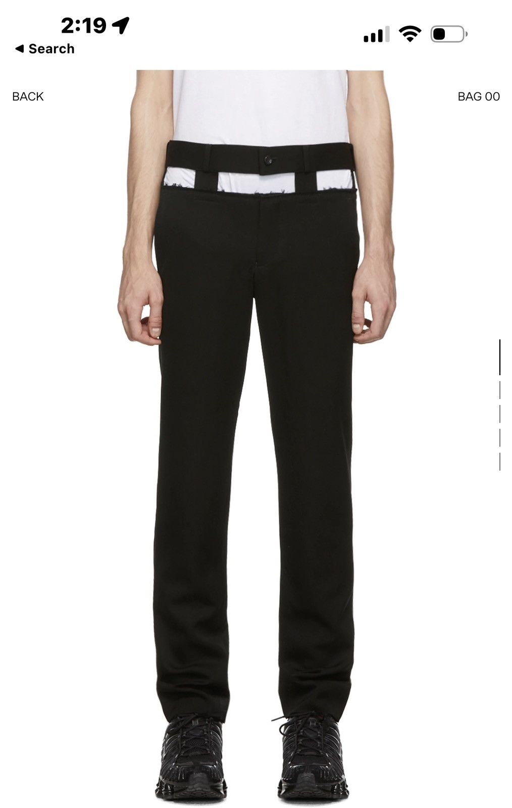 Wool pants with waistband detail