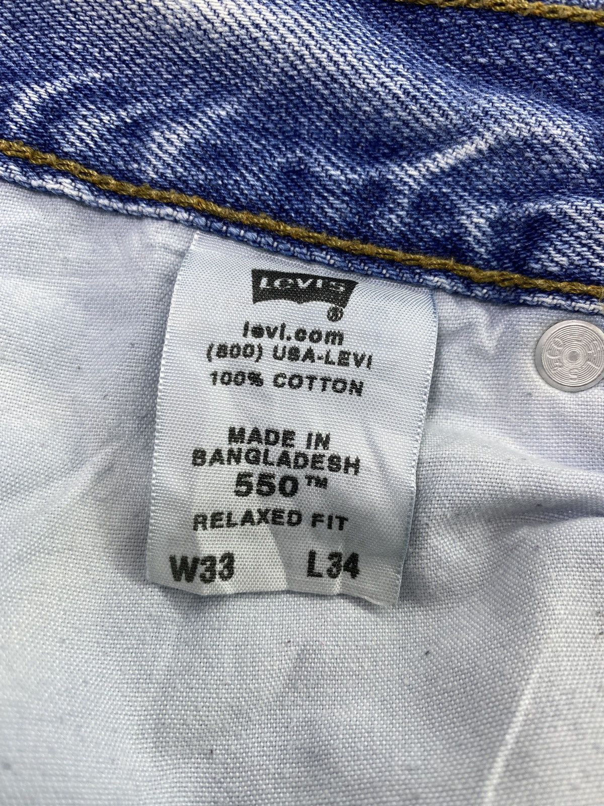 Levi's Vintage Levi's 550 Jeans Blue Wash - J765 Size US 33 - 5 Thumbnail