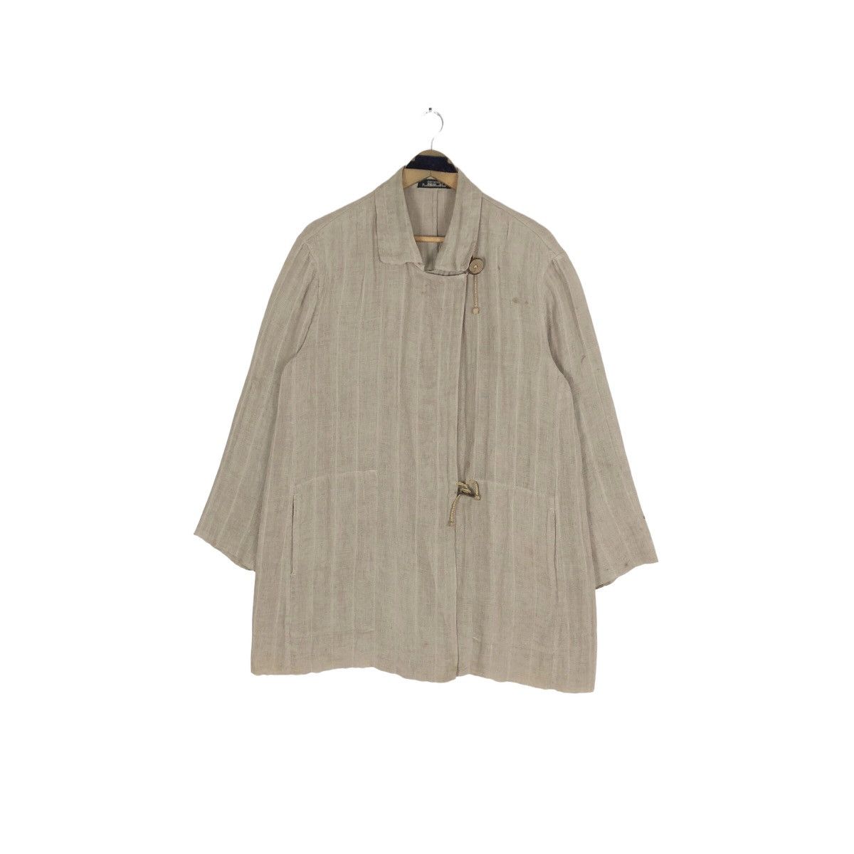 Issey Miyake Vintage 90s Issey Miyake Permanente Hemp Light Jacket Size US L / EU 52-54 / 3 - 2 Thumbnail