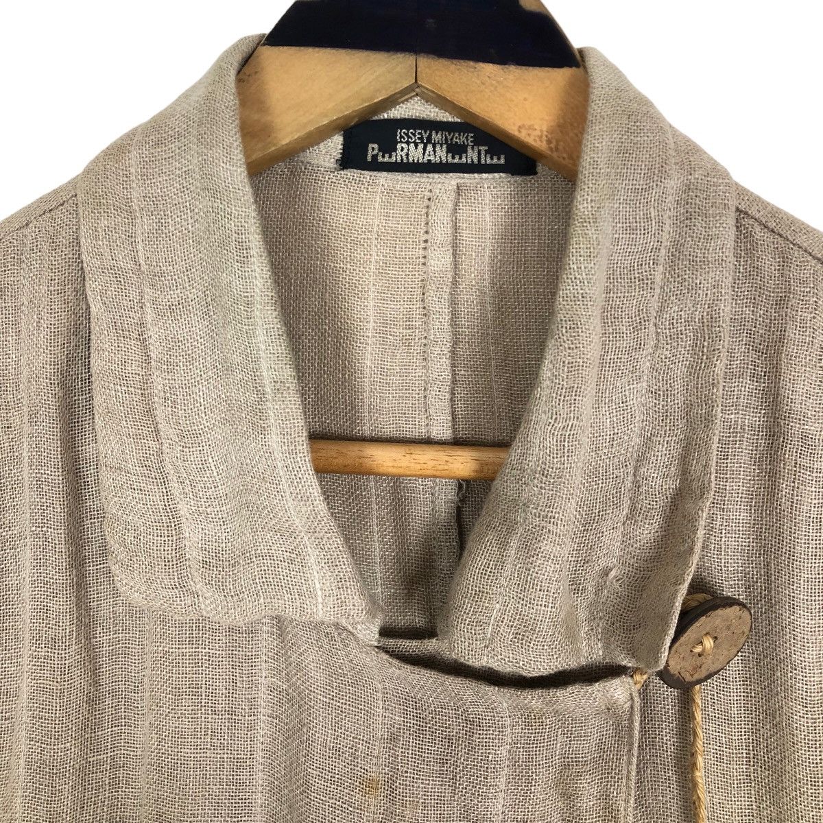 Issey Miyake Vintage 90s Issey Miyake Permanente Hemp Light Jacket Size US L / EU 52-54 / 3 - 5 Thumbnail