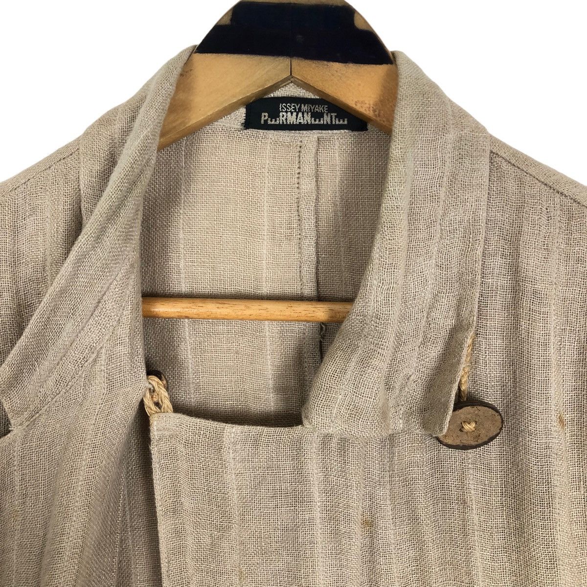 Issey Miyake Vintage 90s Issey Miyake Permanente Hemp Light Jacket Size US L / EU 52-54 / 3 - 4 Thumbnail
