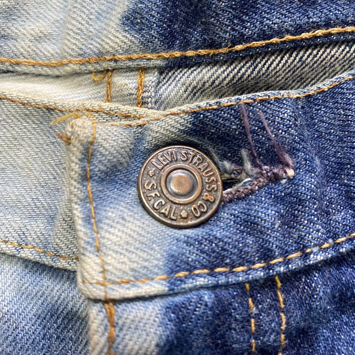 Levi's Vintage 60s Levis 605 Big E Bleach Jeans scovill Zipper Size US 32 / EU 48 - 15 Thumbnail