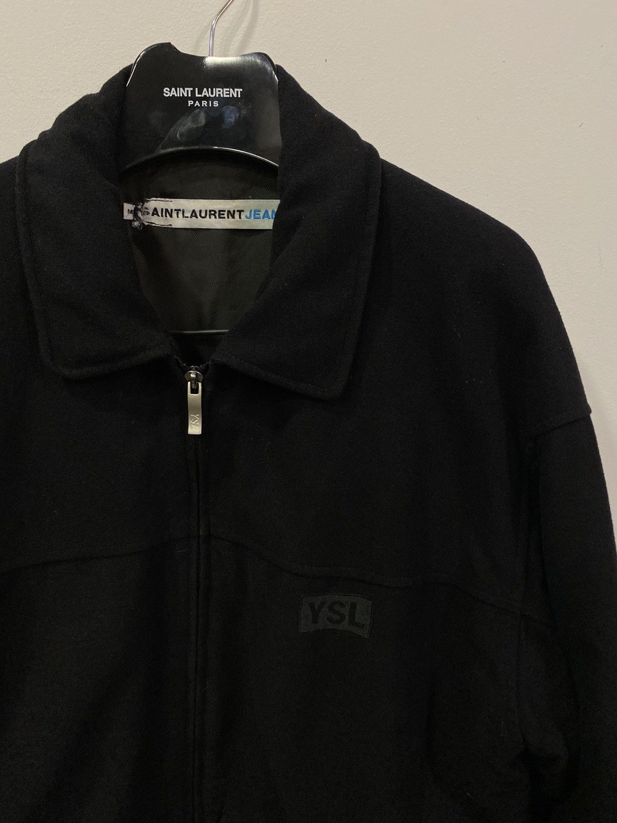 Black YSL Jacket Warmed Saint Laurent Jeans
